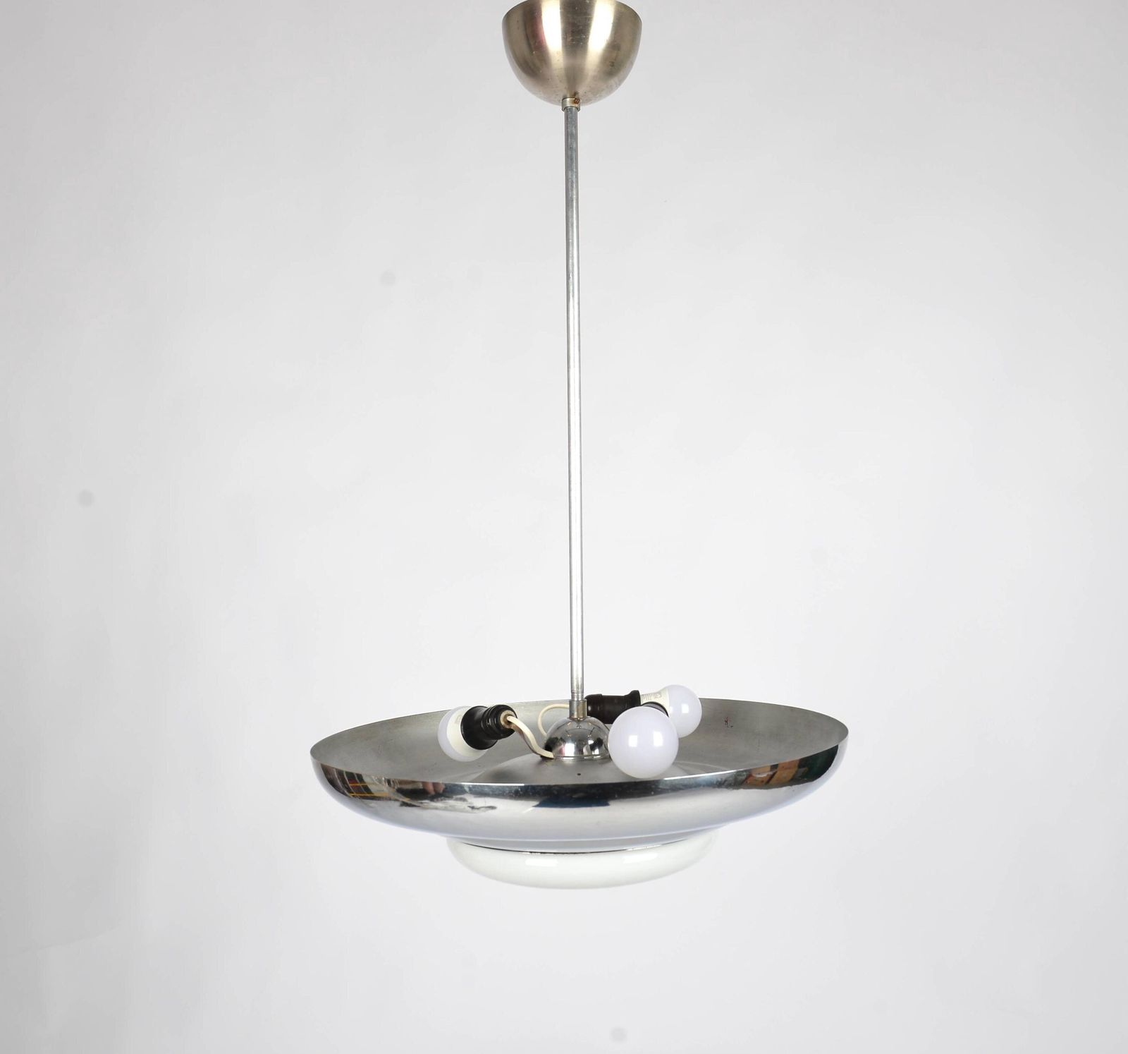 Bauhaus Ceiling Light 1930s Bauhaus Pendant Chrome Plated Light Functionalist Pendant Light Modernist Light 1930s Chandelier photo furniture