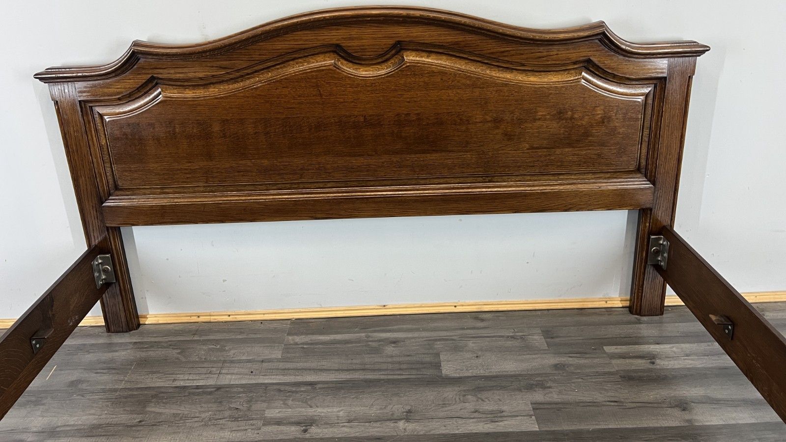 Bed Vintage French Style King Size Bed Frame Oak Carved Headboard Lot 4622 photo buy
