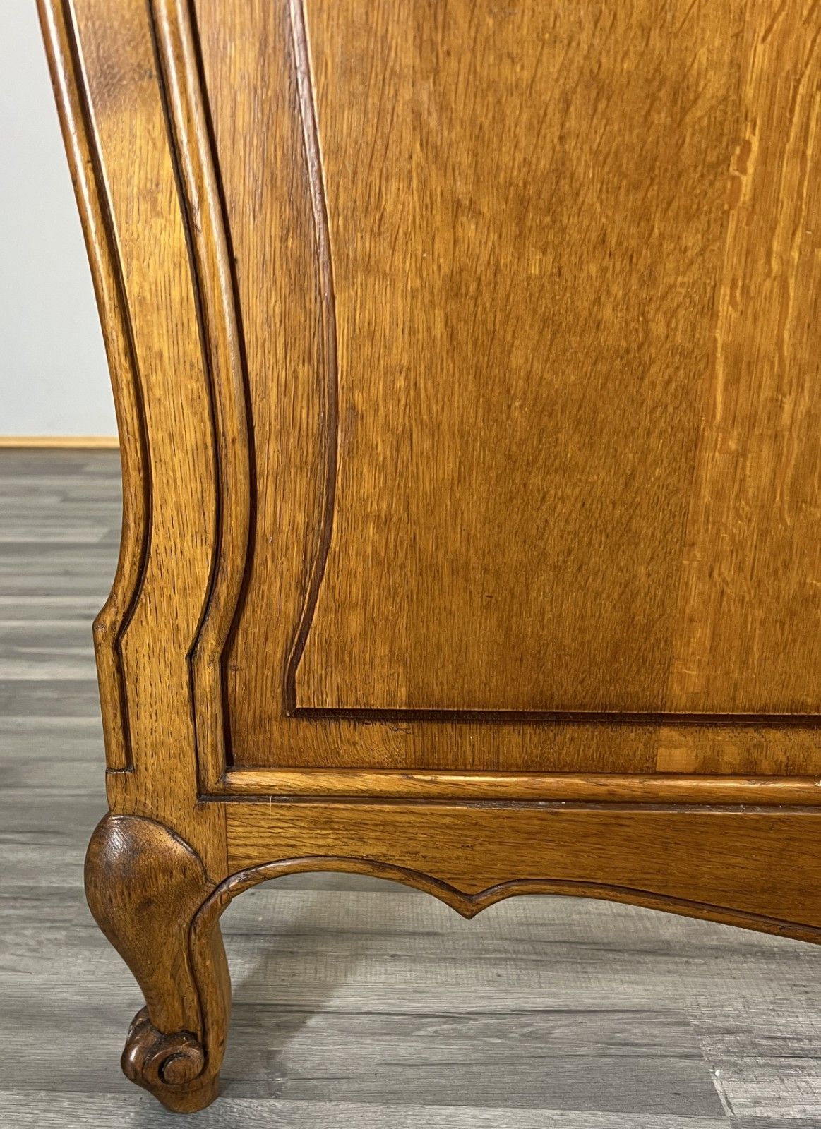 Bed Vintage French Louis XVI Double Bed Frame Oak Carved Headboard Lot 4625 photo 399.0