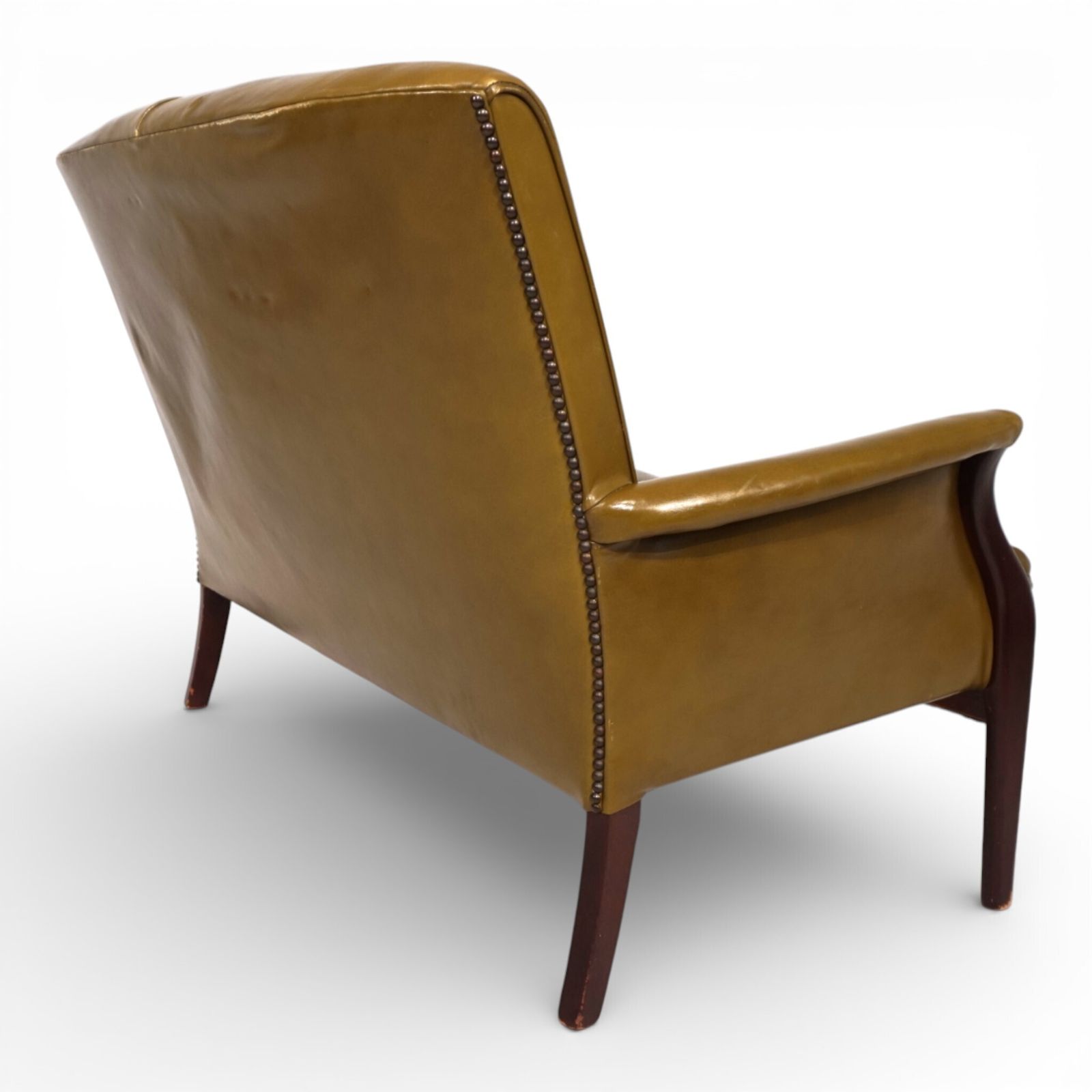 Moss Green Froxfield Leather Two Seater Sofa By Parker Knoll, 1960 photo for sale