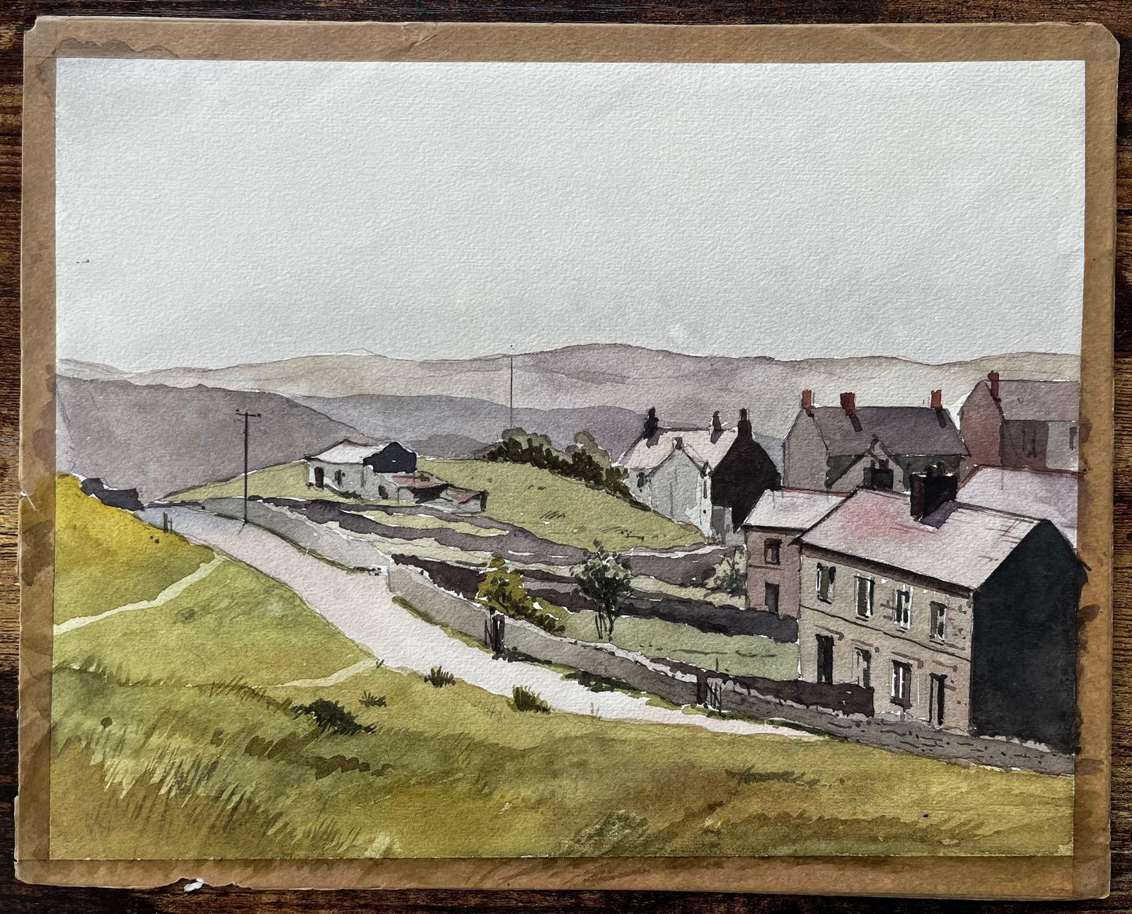 Nthony Herbert Yorkshire Dales Road And Stone Houses In Summer Light English Landscape photo furniture