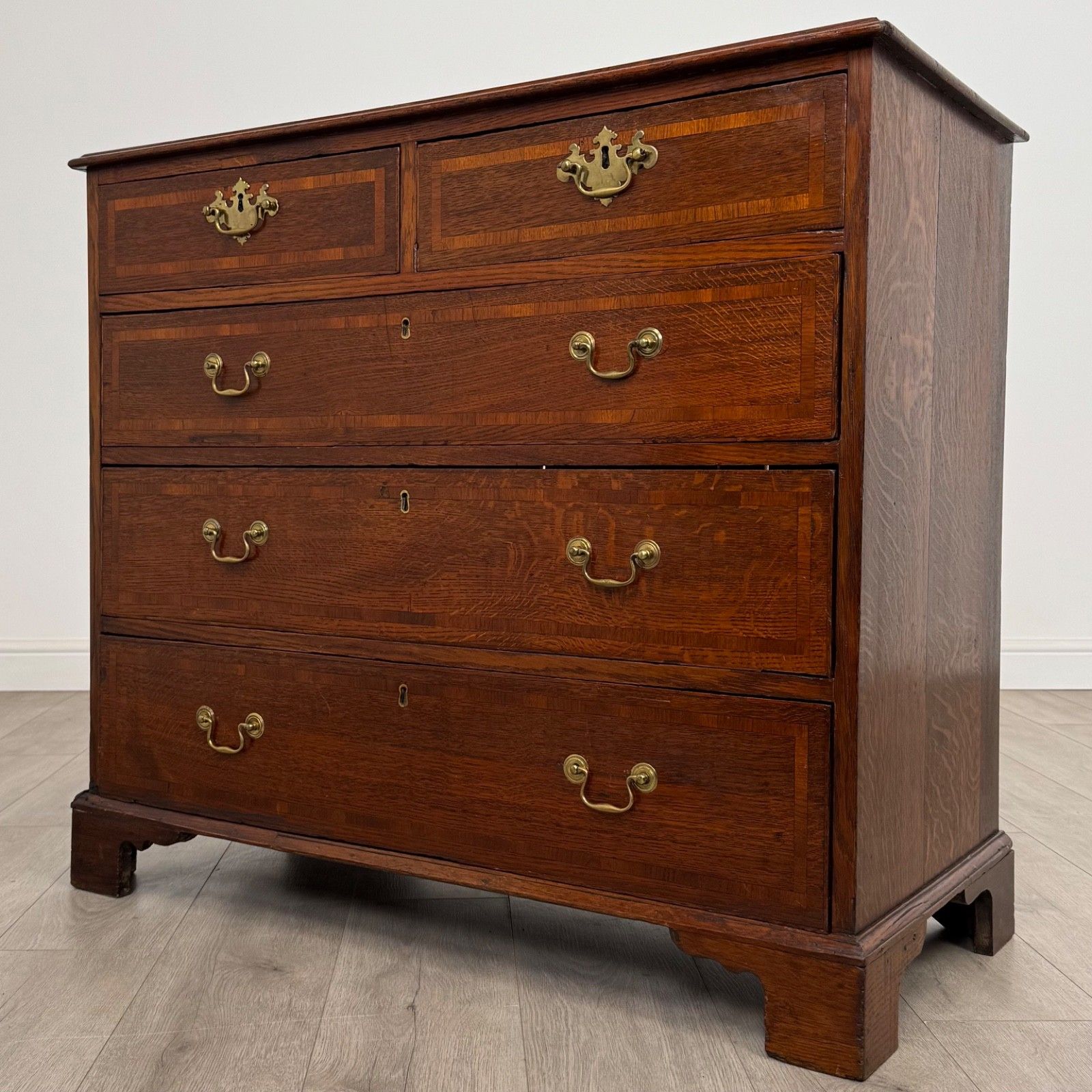 Antique 18th Century Good Quality Chest Of Drawers In Oak photo furniture