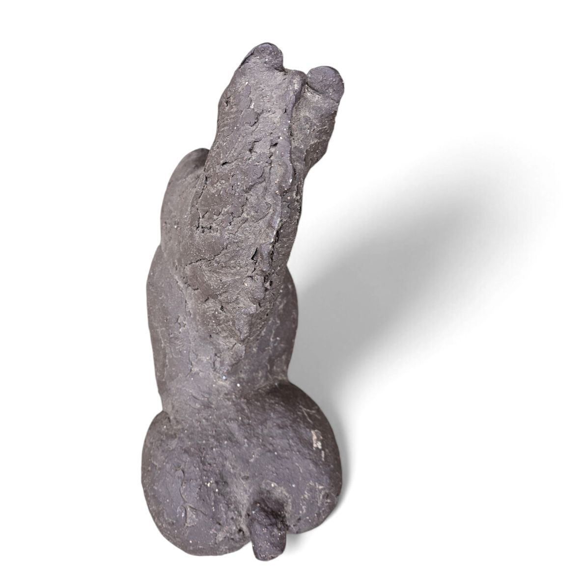 Ceramic Sculpture / Horse Torso On A Wooden Pedestal / photo vinterior
