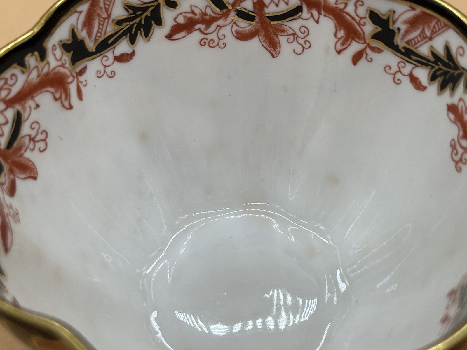 Home Decor Antique Wileman Foley Pre Shelley Fairy Shape Black Japan Pattern Tea Trio. C1889. Rd.119503. 153594. 4326. photo