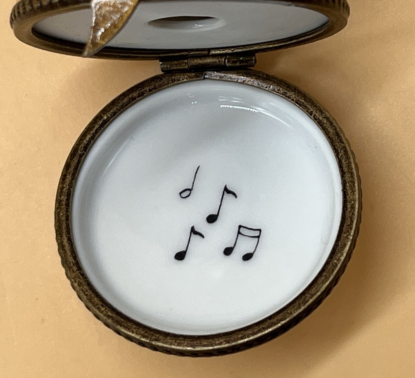 Limoges Porcelain France Snake Charmer Shaped Hand Painted Trinket / Jewelry Box. photo buy
