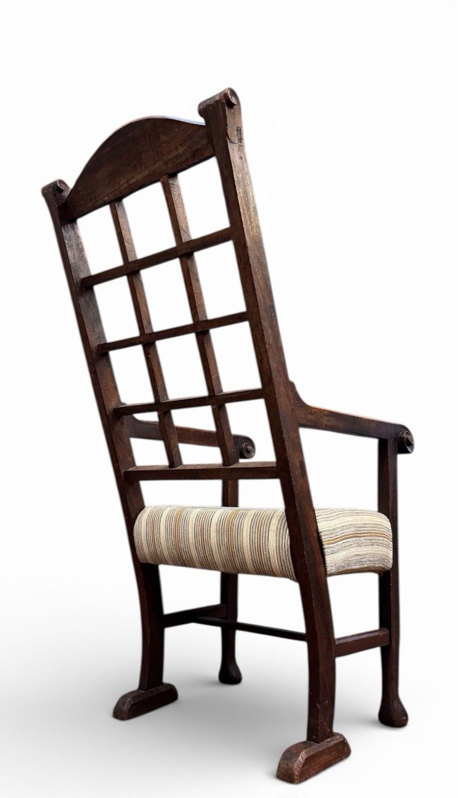 Antique William Birich Mahogany Armchair Arts And Crafts Lattice Backs C1900s photo furniture