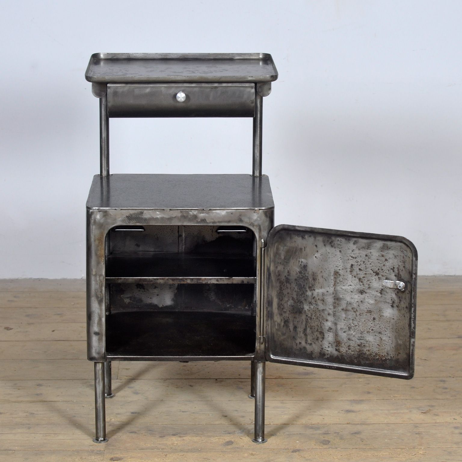 Iron Nightstand, Circa 1950 photo vintage