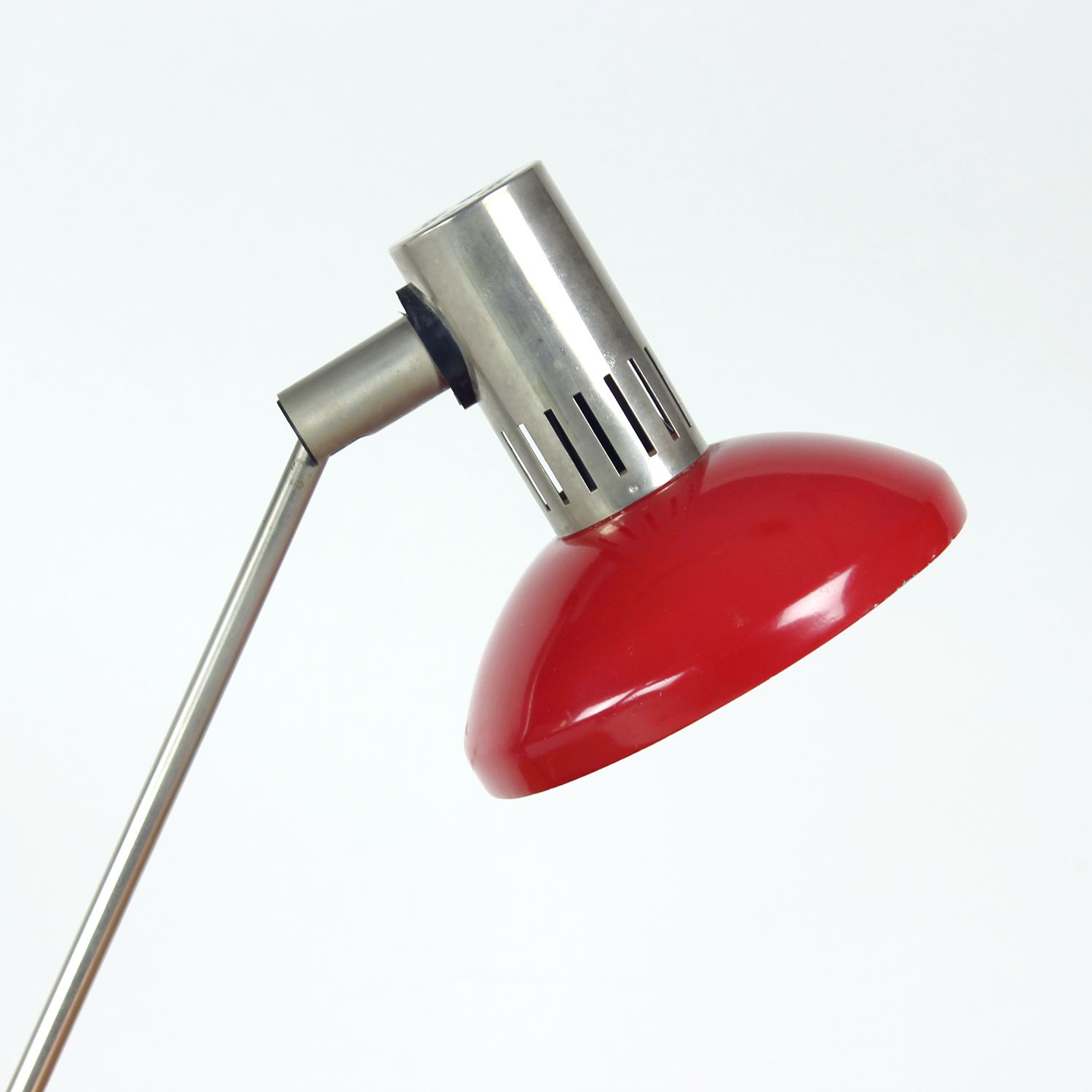 Midcentury Red Table Lamp By Aka Leuchen, Germany 1970s photo 180.0