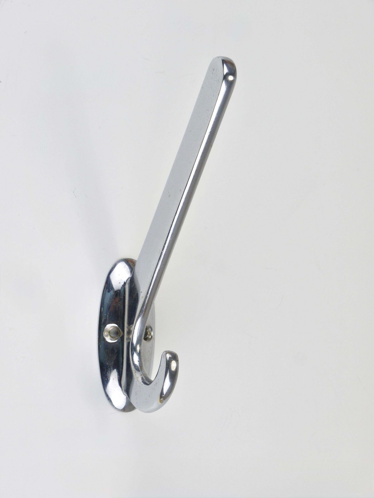 Up To 5 Large Art Deco Bauhaus Nickel & Brass Wall Coat Hooks, Vienna, 1930s photo buy