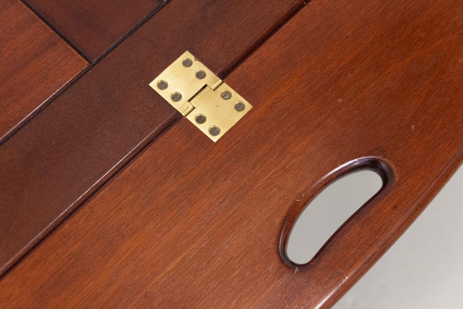 English Mahogany And Brass Butler's Tray Coffee Table, 1960s. photo 657.0