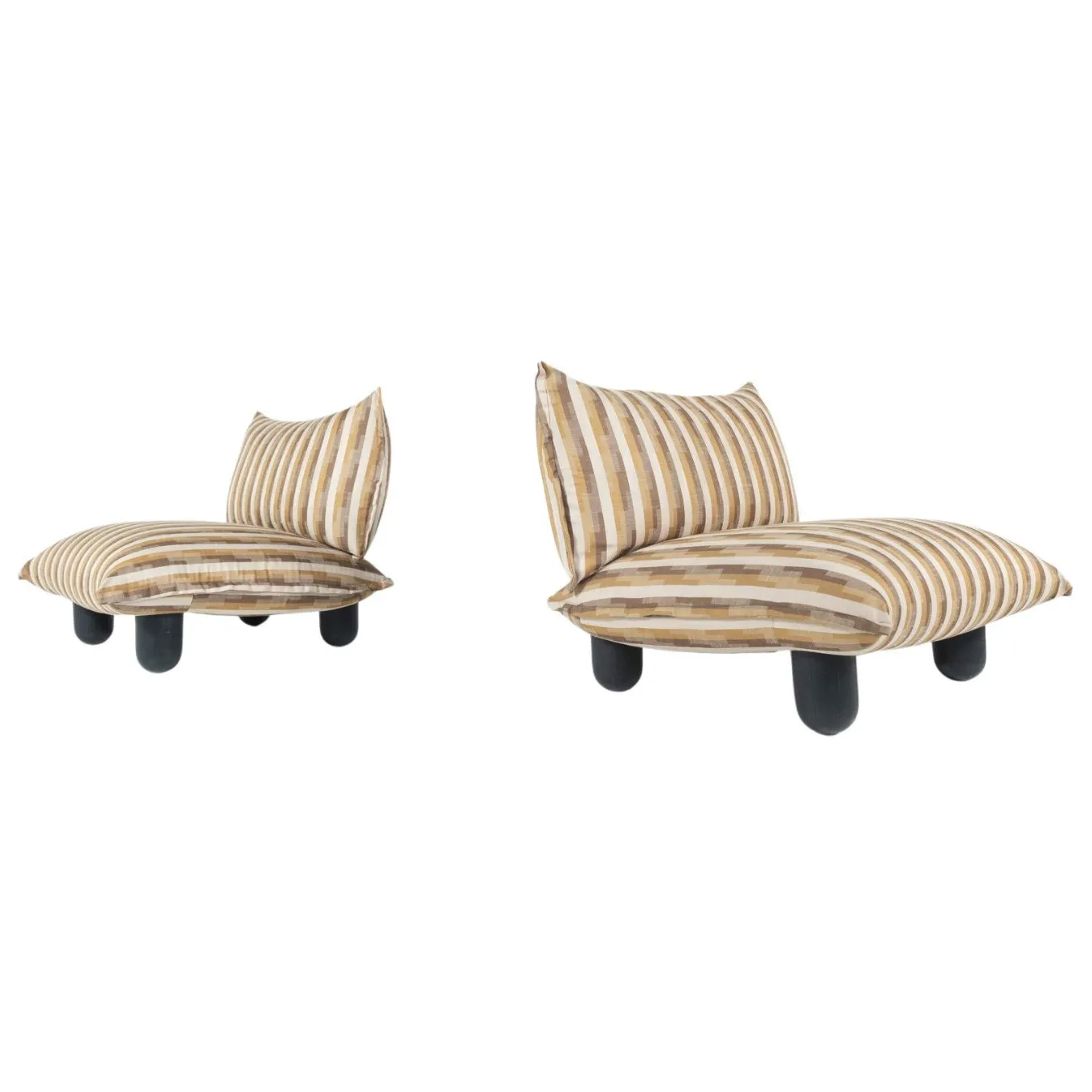 Mid Century Pair Of Armchairs, Dall Oca, 1970s