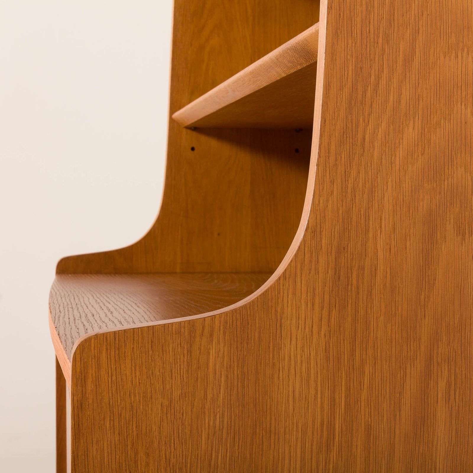 1159.0 Johannes Sorth Oak Bookcase For Nexo, Bornholm, Denmark 1960s. photo