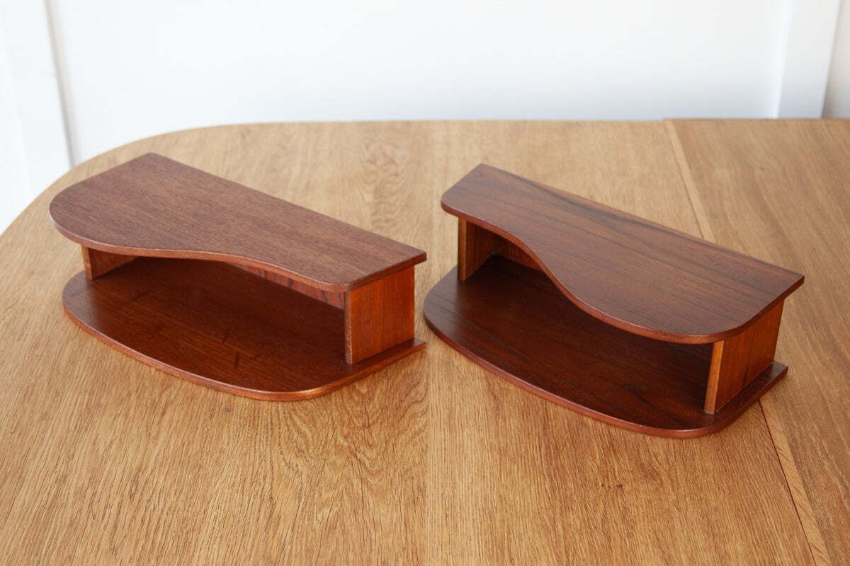 Pair Of Floating Bedside Tables, Mid Century, Danish