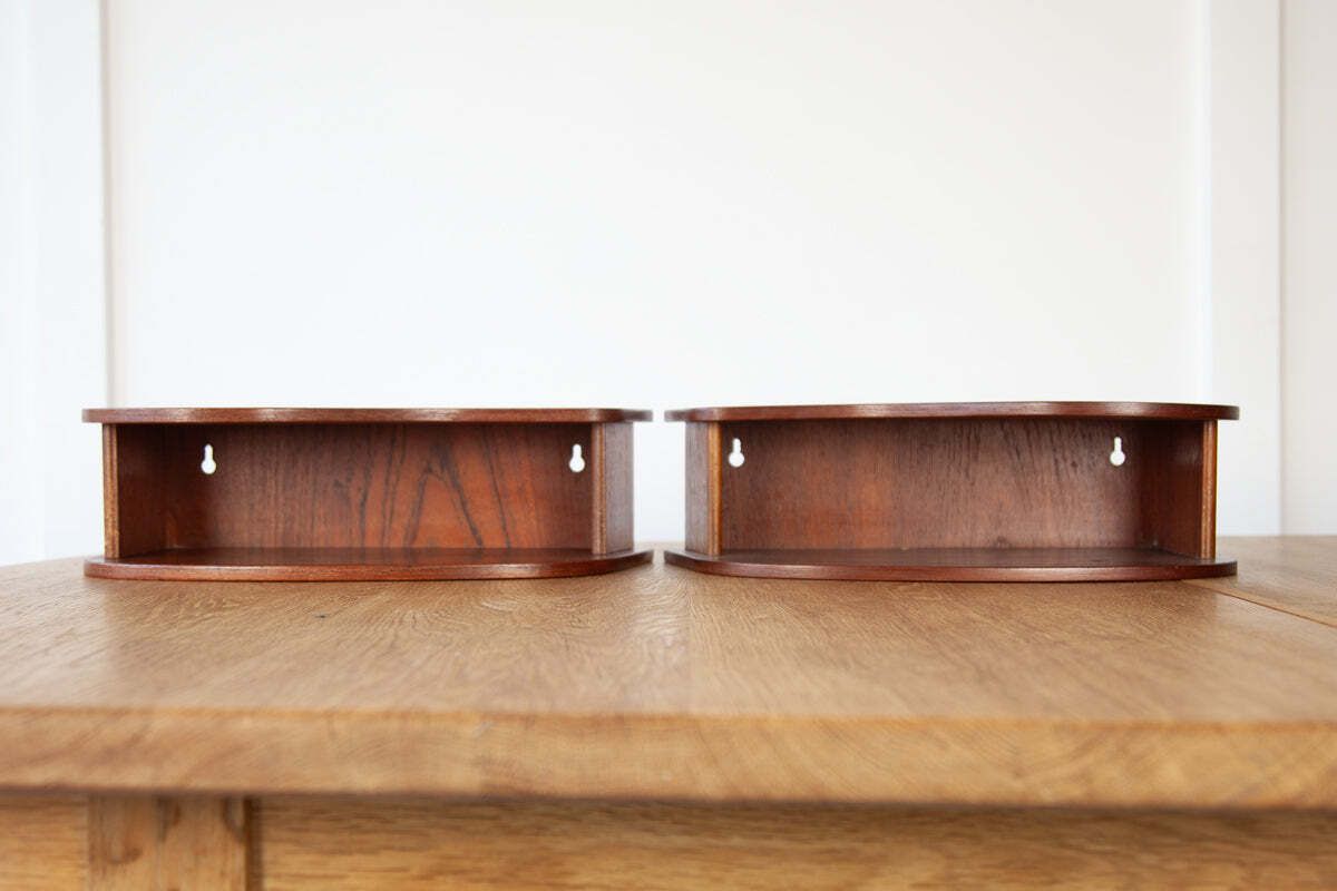 Pair Of Floating Bedside Tables, Mid Century, Danish photo Furniture