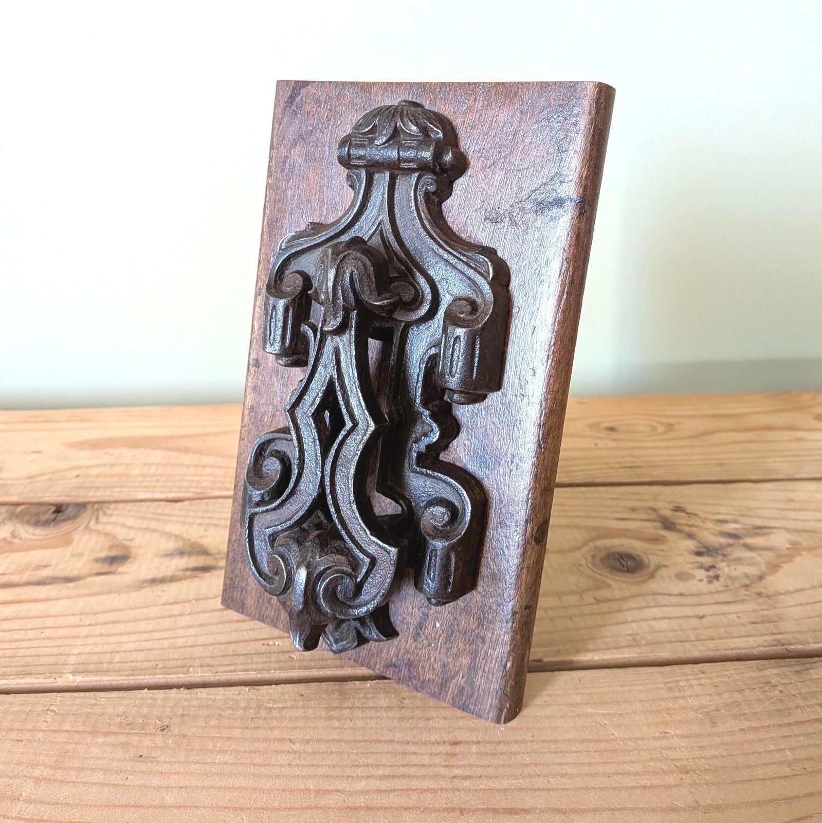 An Antique French Cast Iron Door Knocker   Super Quality C1850