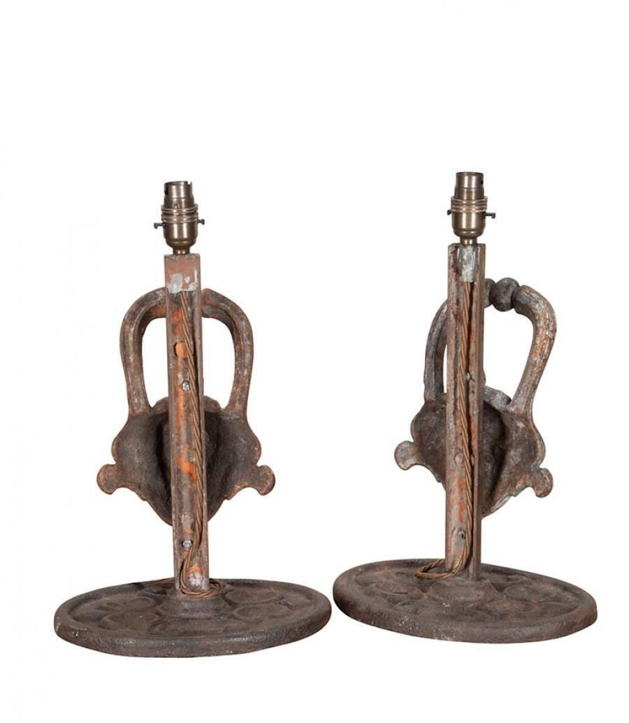 Pair Of Late 19th Century French Lamps Made From Architectural Fragments photo for sale