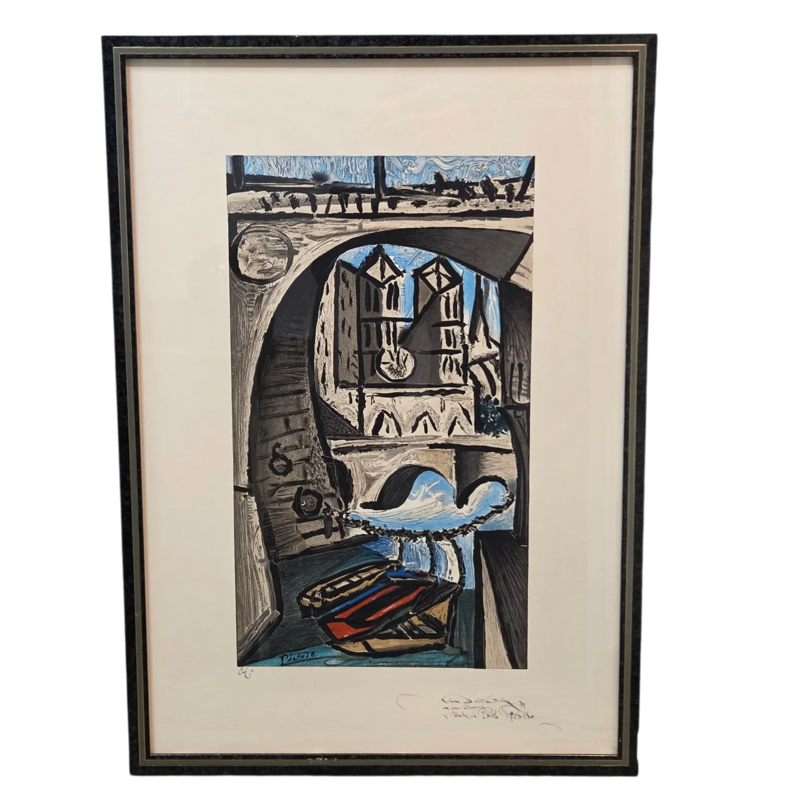 Pablo Picasso (D’après) – La Seine Et Notre Dame, Lithographie Ea, Mourlot Paris