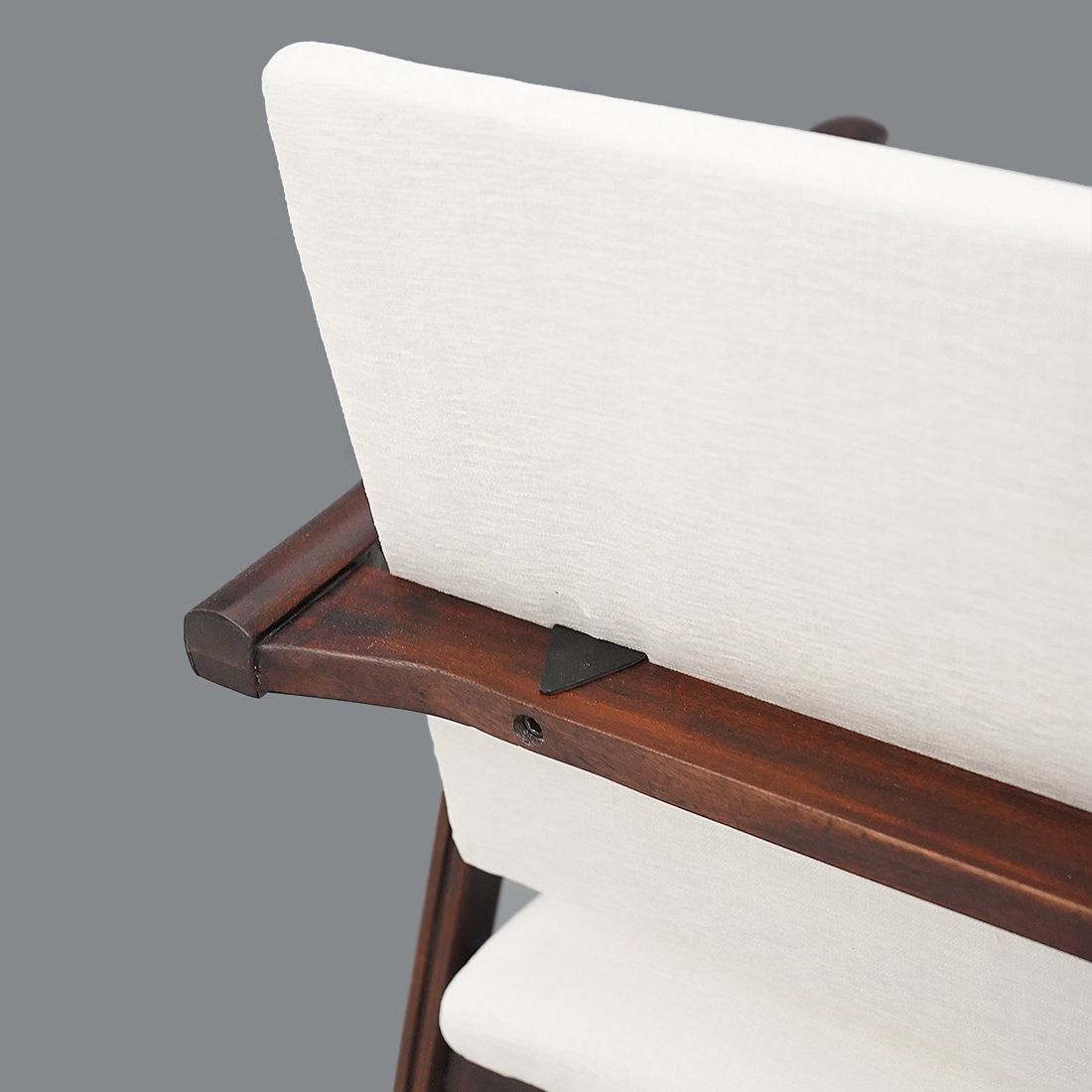 Pair Of Armchairs With Wooden Armrests, 1950s photo for sale