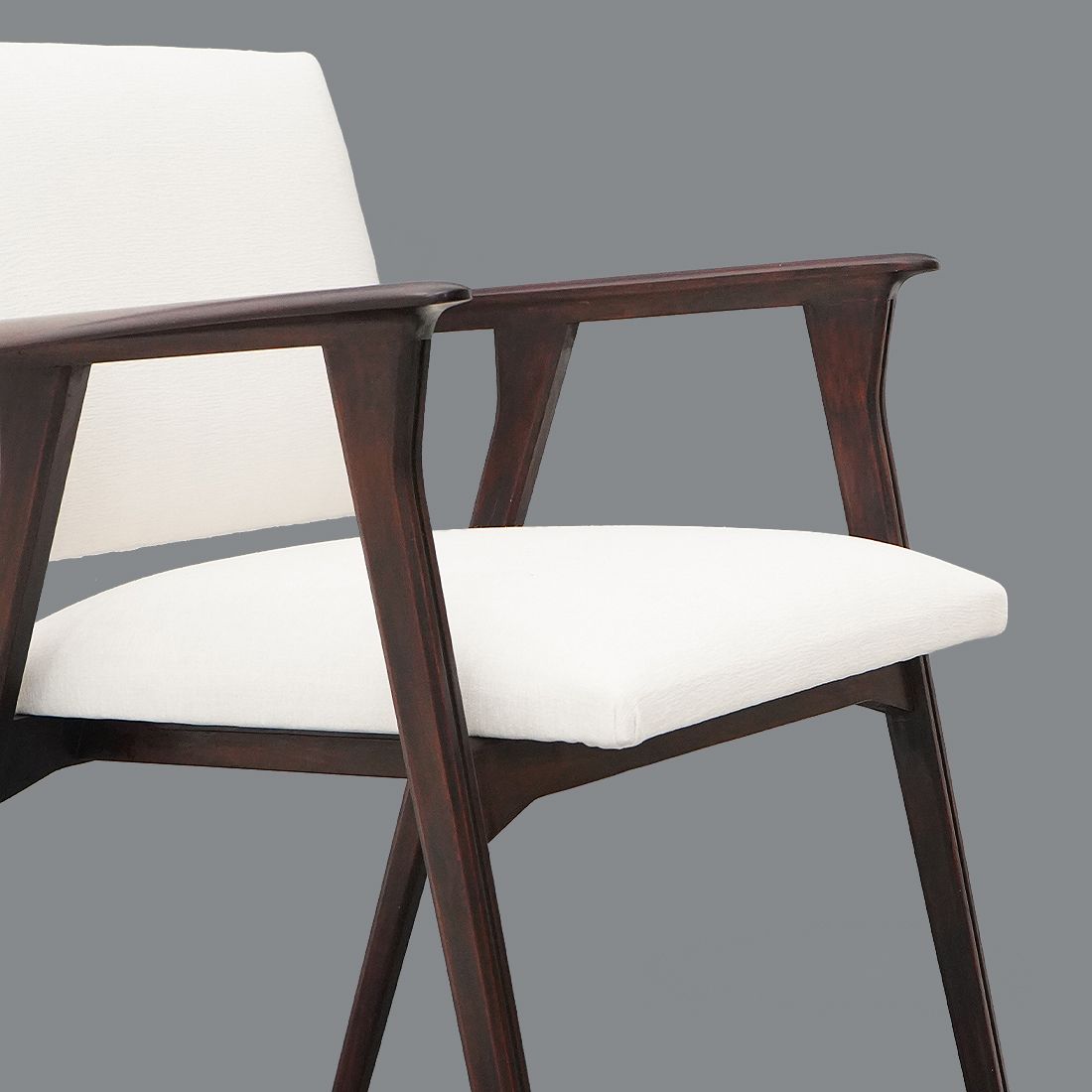 1500.0 Pair Of Armchairs With Wooden Armrests, 1950s photo