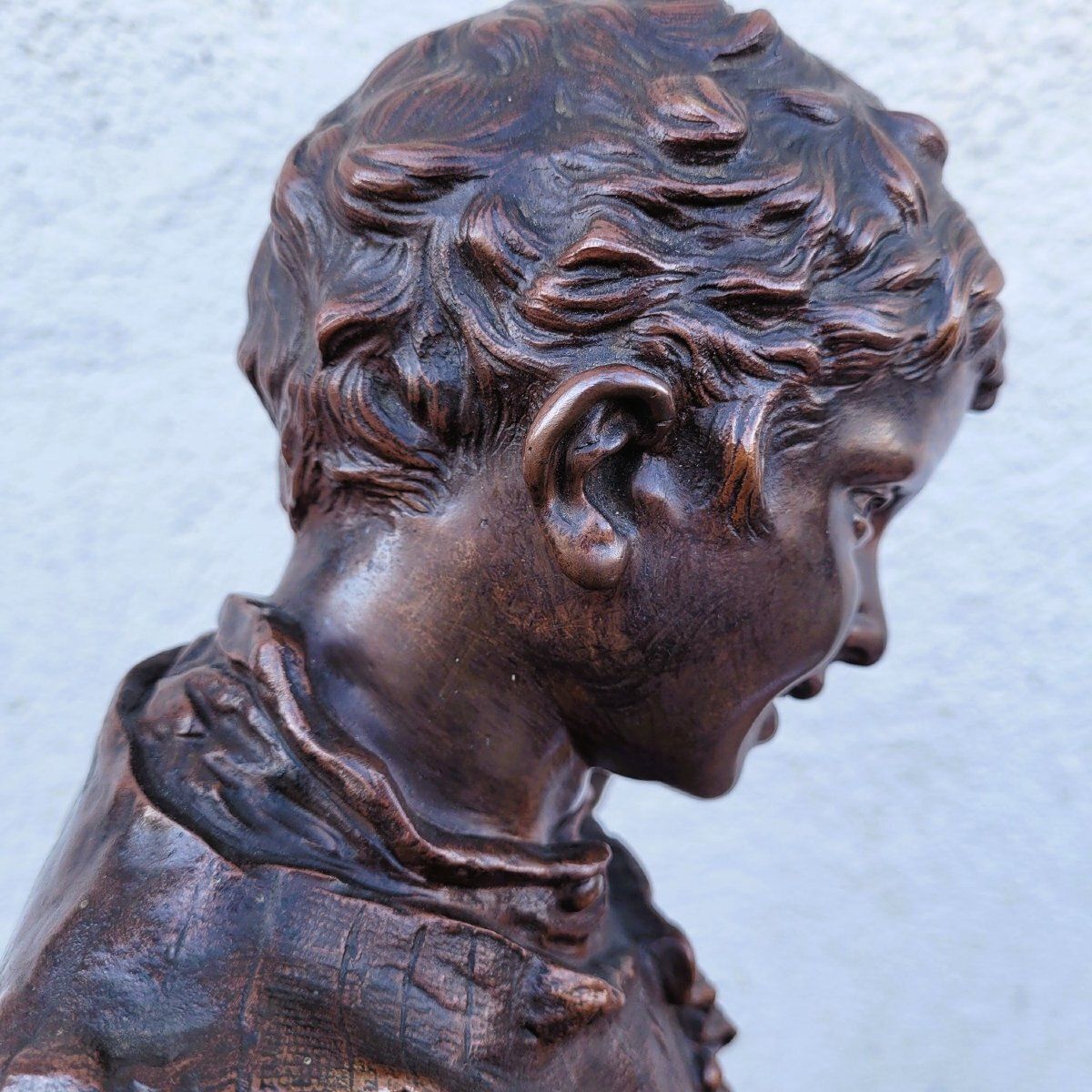 photo for sale C Anfrie   She Snores, Signed Bronze, 19th Century