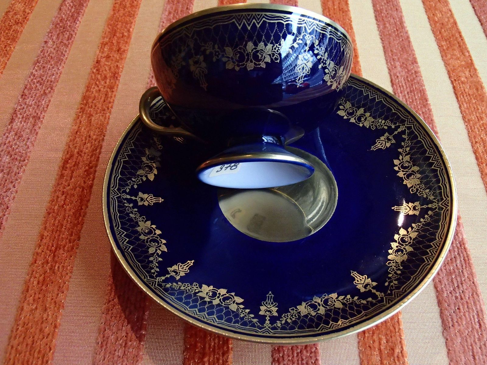20th Century Bavaria Jaegers Coffee Cup Cobalt Blue/Gold photo buy
