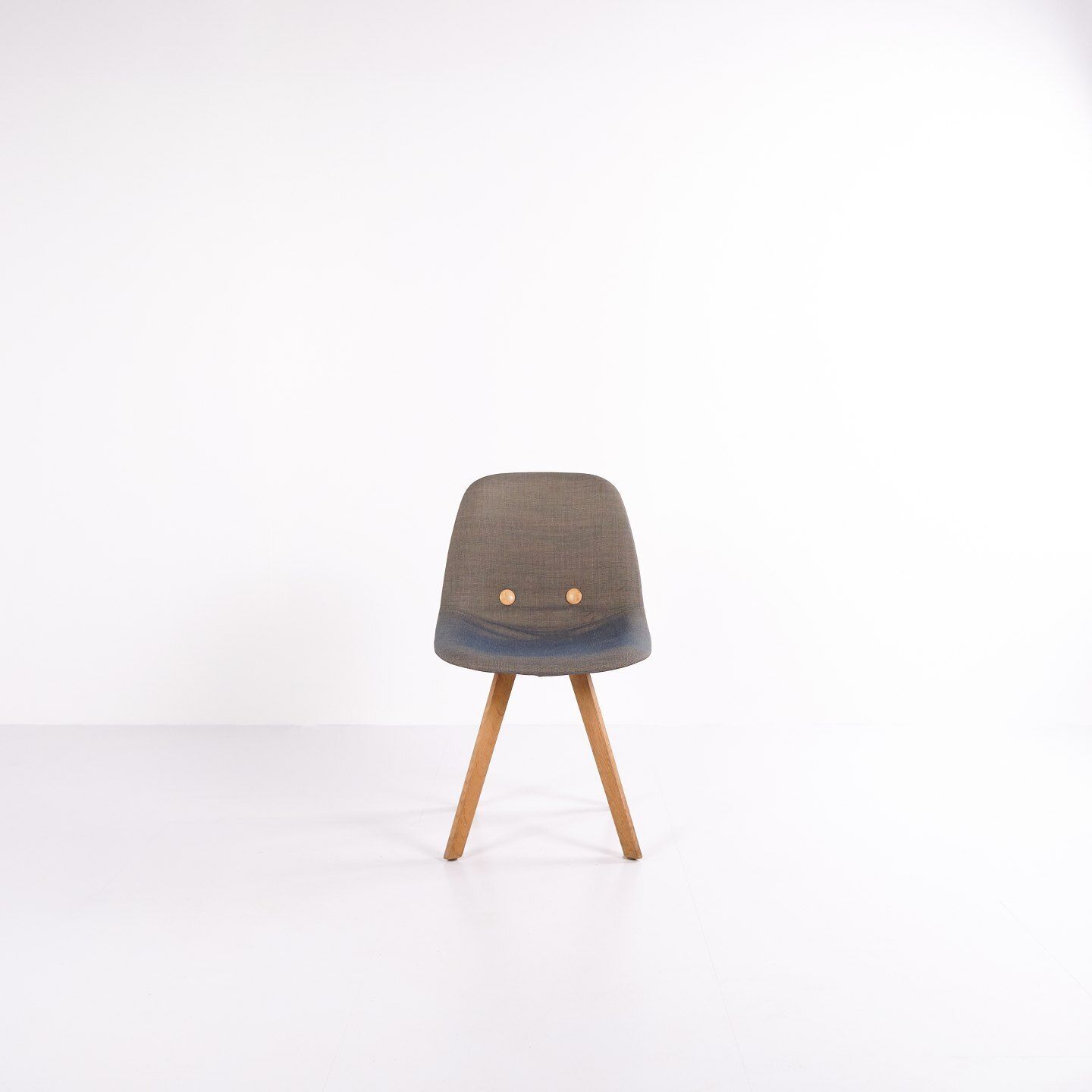 Eyes Wood Chair   Erik Jørgensen   Medium Gray Upholstery   Solid Wood photo furniture