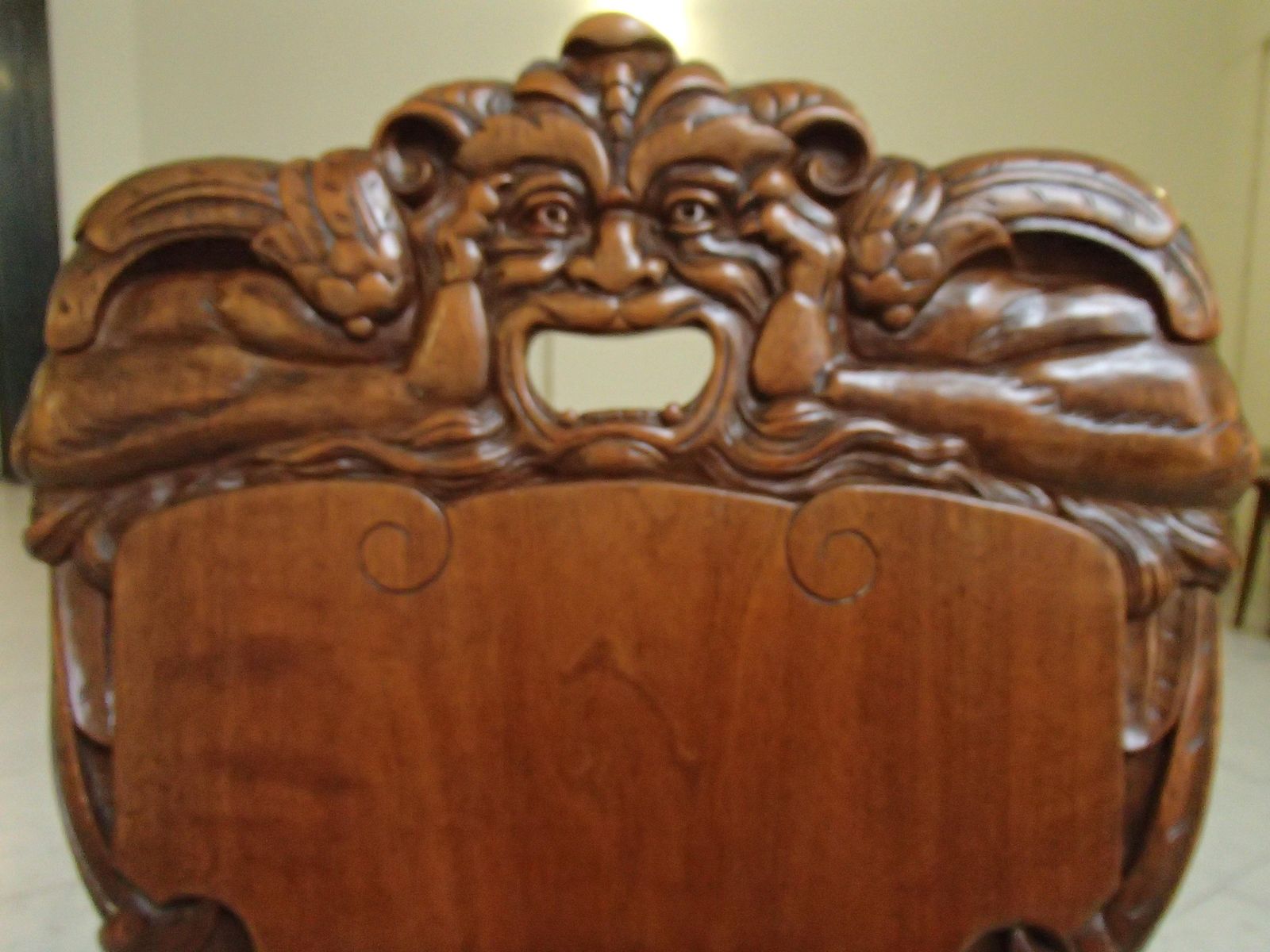 18th Century Brutalist Wooden Chair Carved With Fabulous Creature photo 803.0