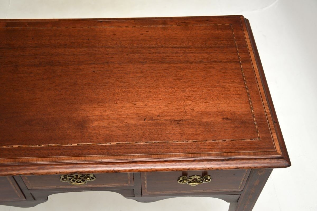 Antique Georgian Period Inlaid Mahogany Lowboy Side Table photo vintage