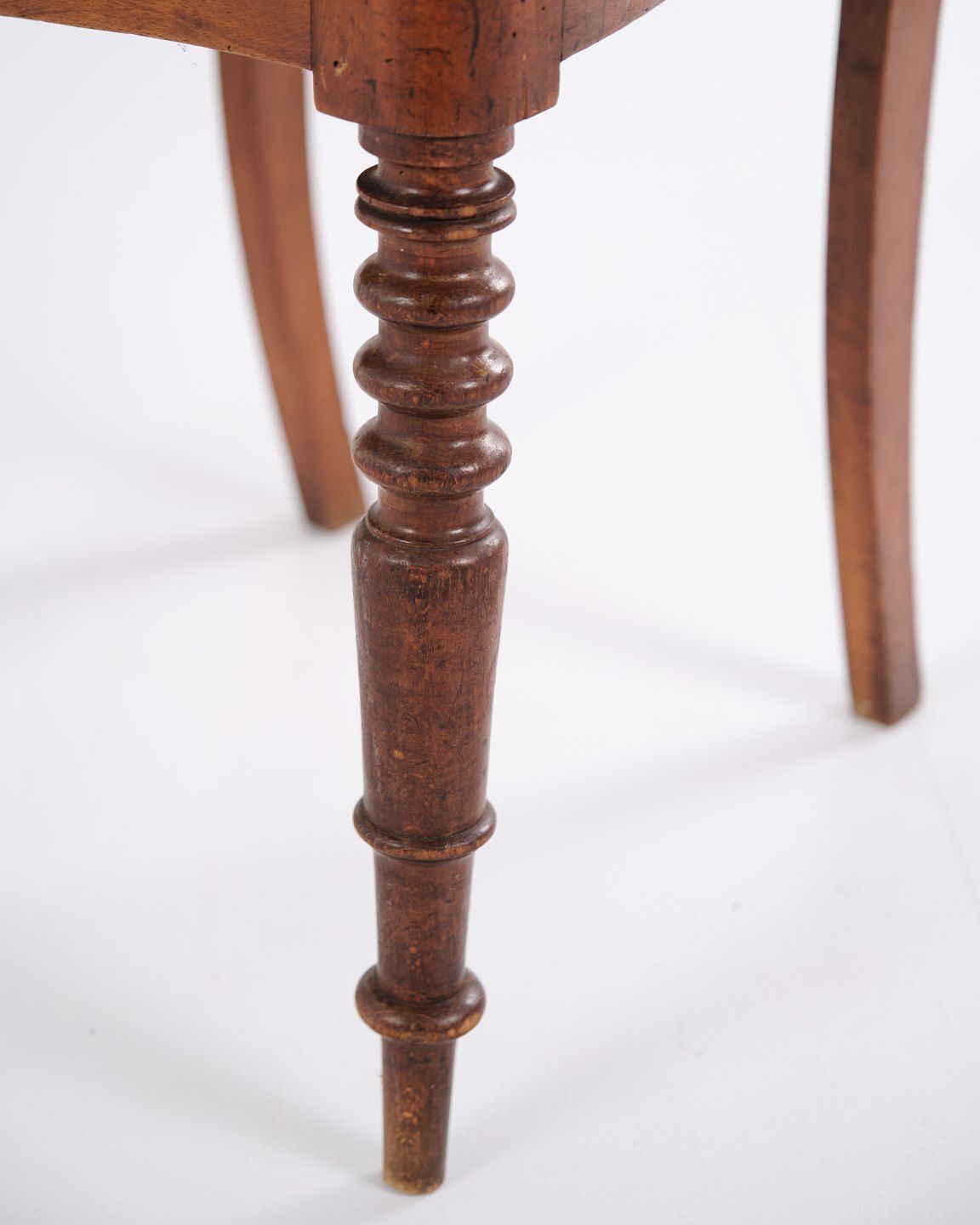 Dining Chair / Hall Chair   Mahogany   Floral Fabric   Late Empire photo buy