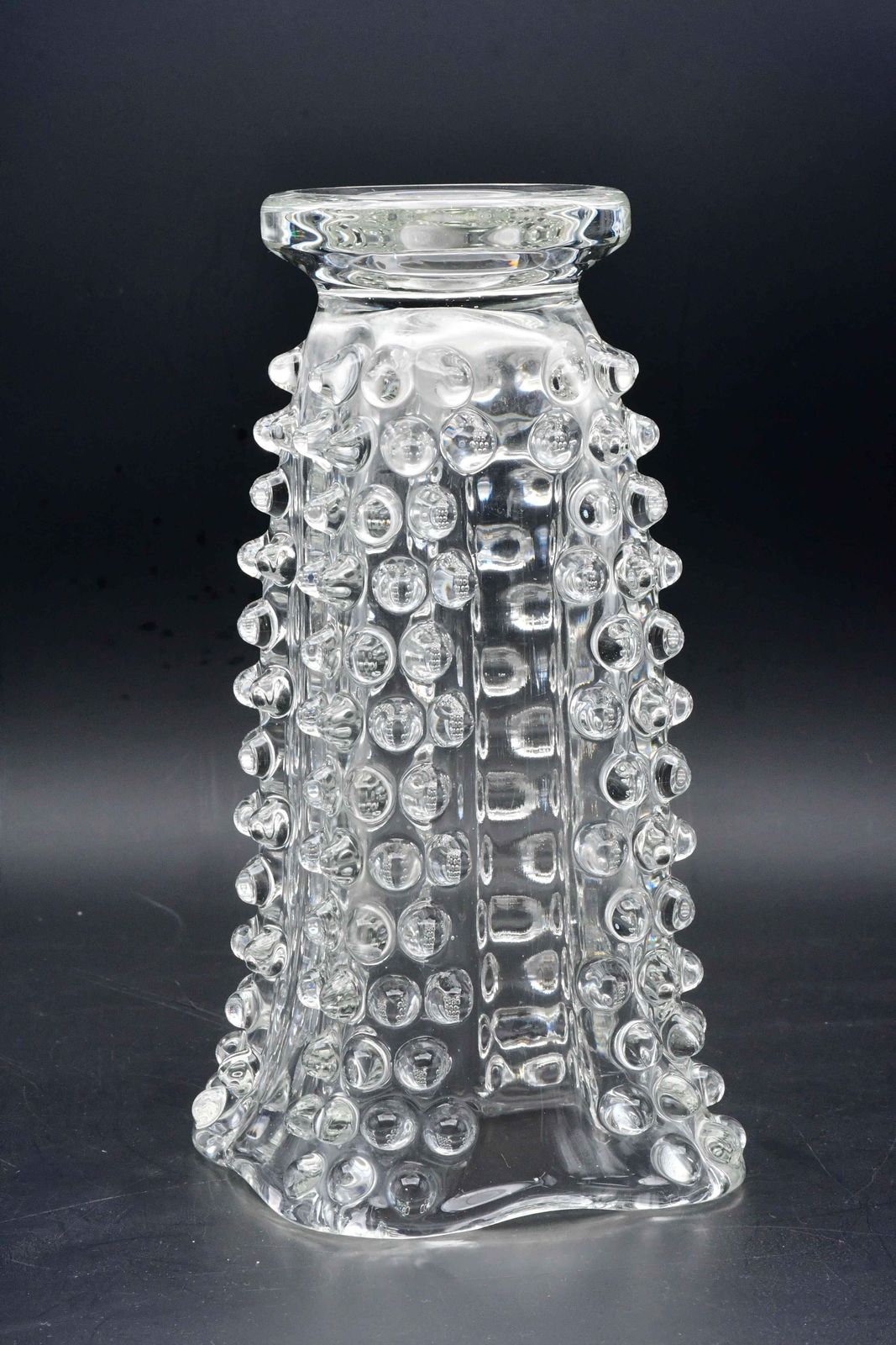 Bugnato Murano Glass Italian Rostrato Vase By Barovier & Toso, 1960s photo vintage