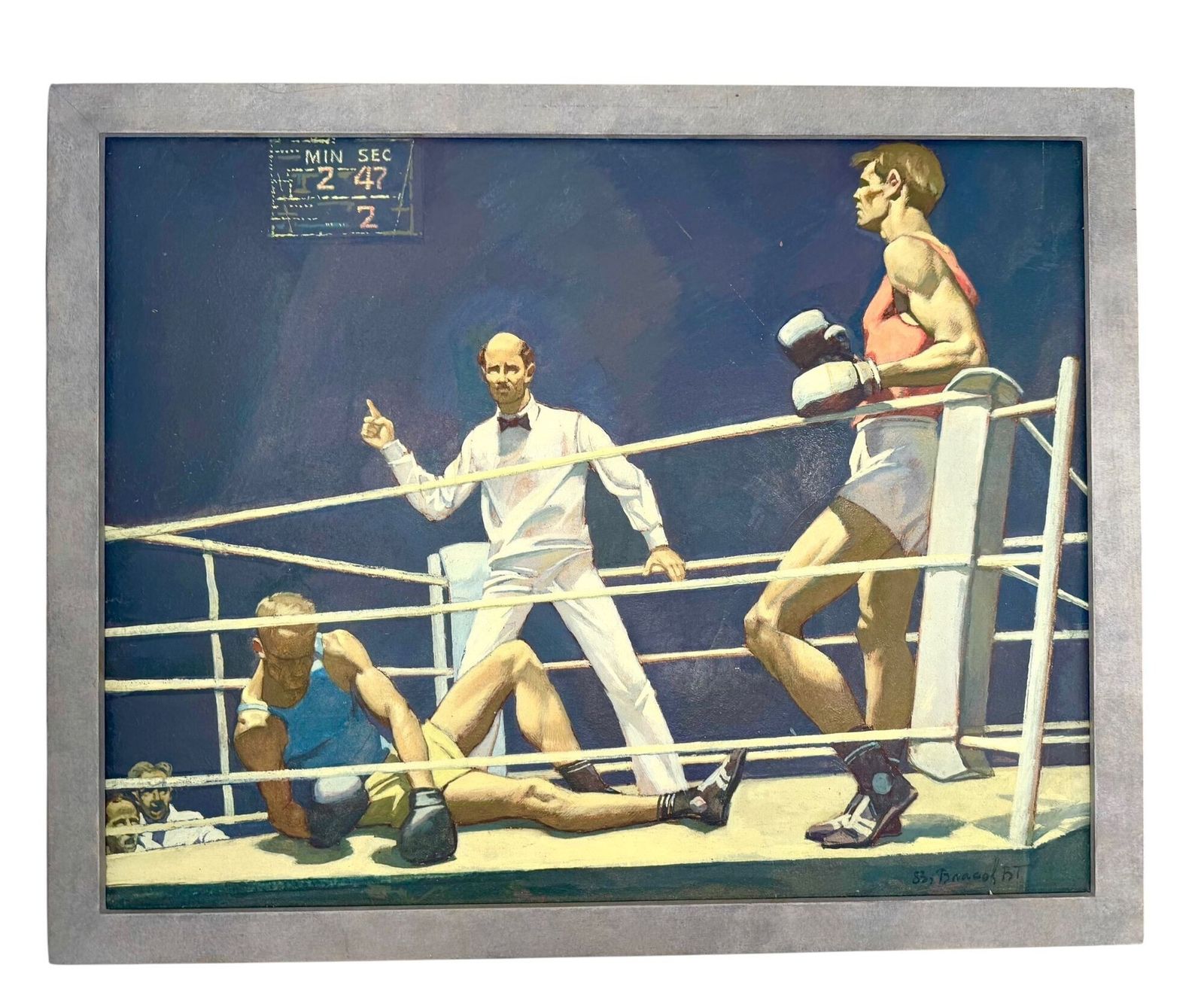 "The Knockout" By Russian Artist Vladimir Grigorevich Vlasov 1927 1999 photo vinterior