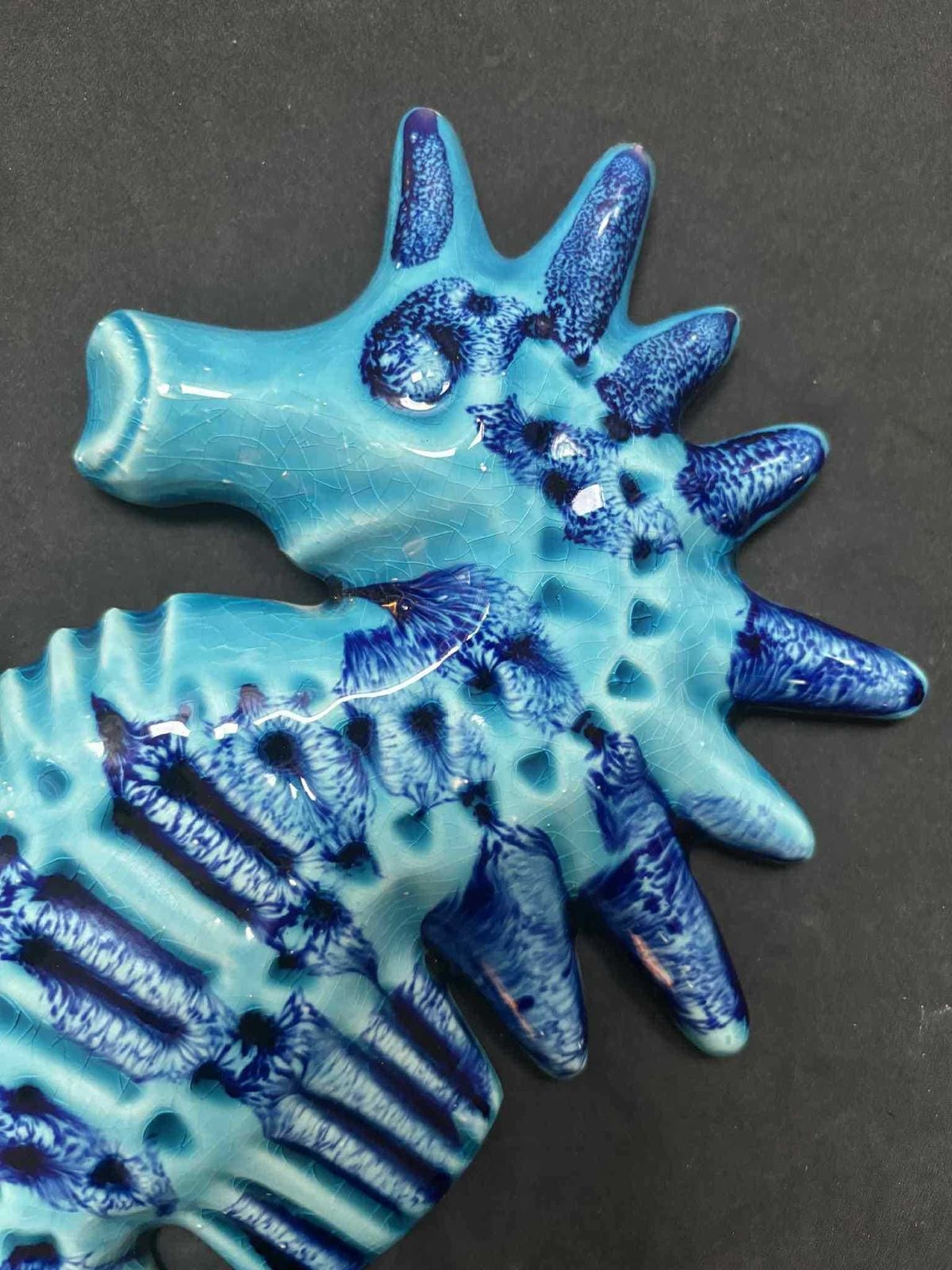 photo vinterior Seahorse Decor Patina Blue Wall Decor Art Coastal Decor Aqua Blue Copper Kitchen Beach