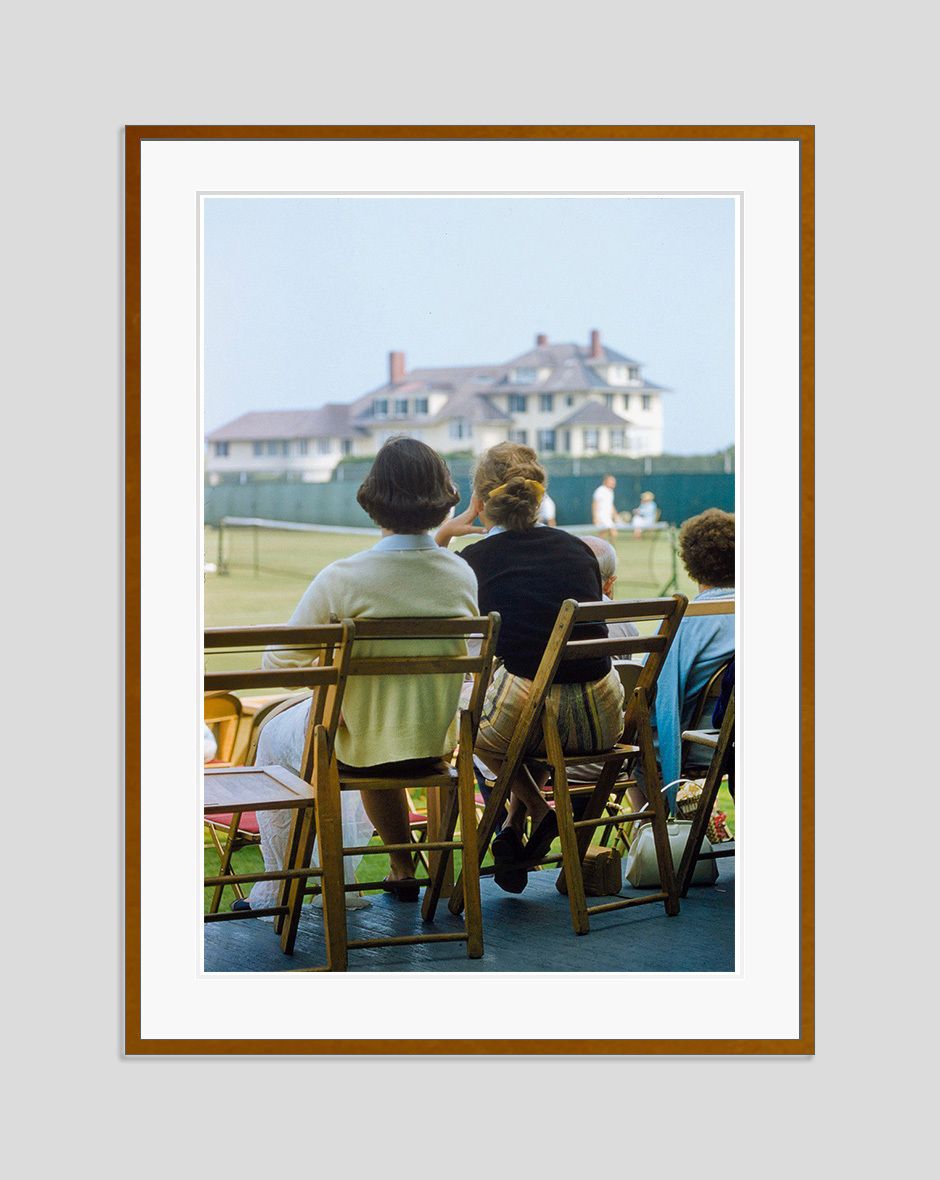 Toni Frissell 'Hamptons Tennis Club' Archival Pigment Print Framed In Brown photo furniture