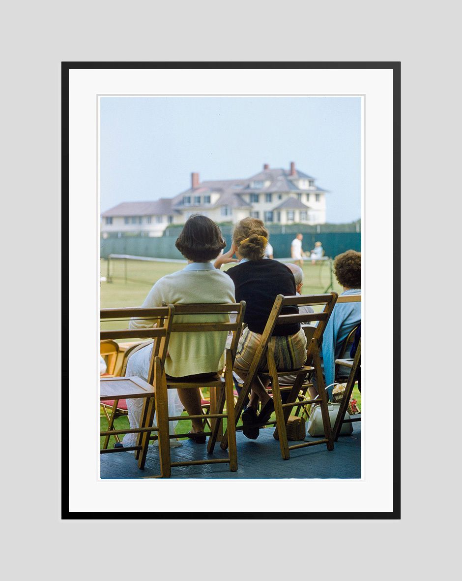 Toni Frissell 'Hamptons Tennis Club' Archival Pigment Print Framed In Black photo furniture