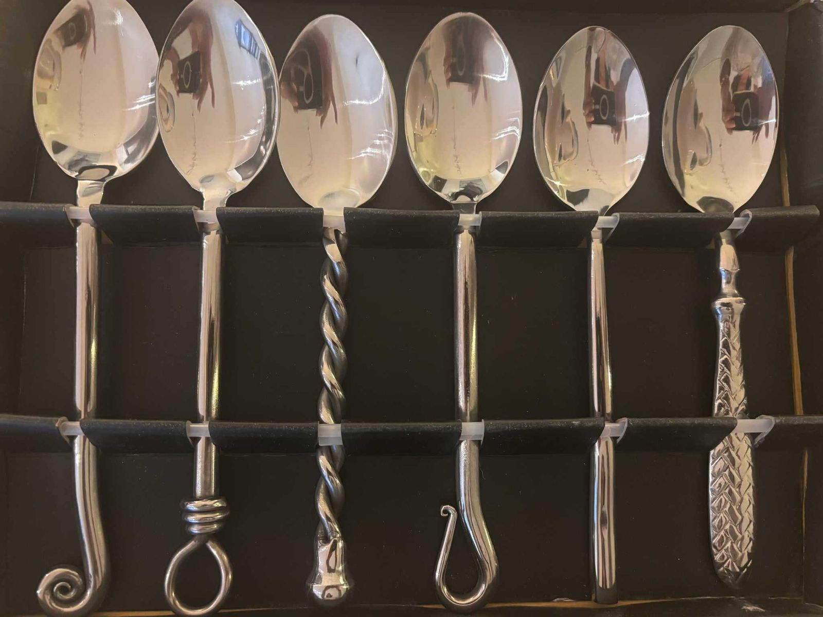Vintage Stainless Steel Soup Spoons: Mismatched Dinner Spoons Set Of 6