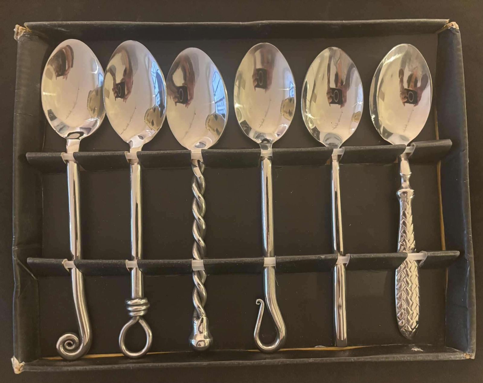 Vintage Stainless Steel Soup Spoons: Mismatched Dinner Spoons Set Of 6 photo vintage