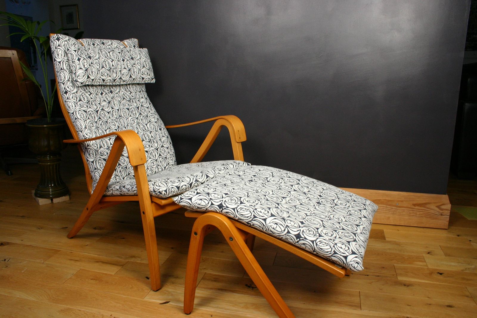 Simo Heikkilä For Ikea Lounge Chair And Footstool, Early 1990s | Newly Reupholstered Scandinavian Modern Design