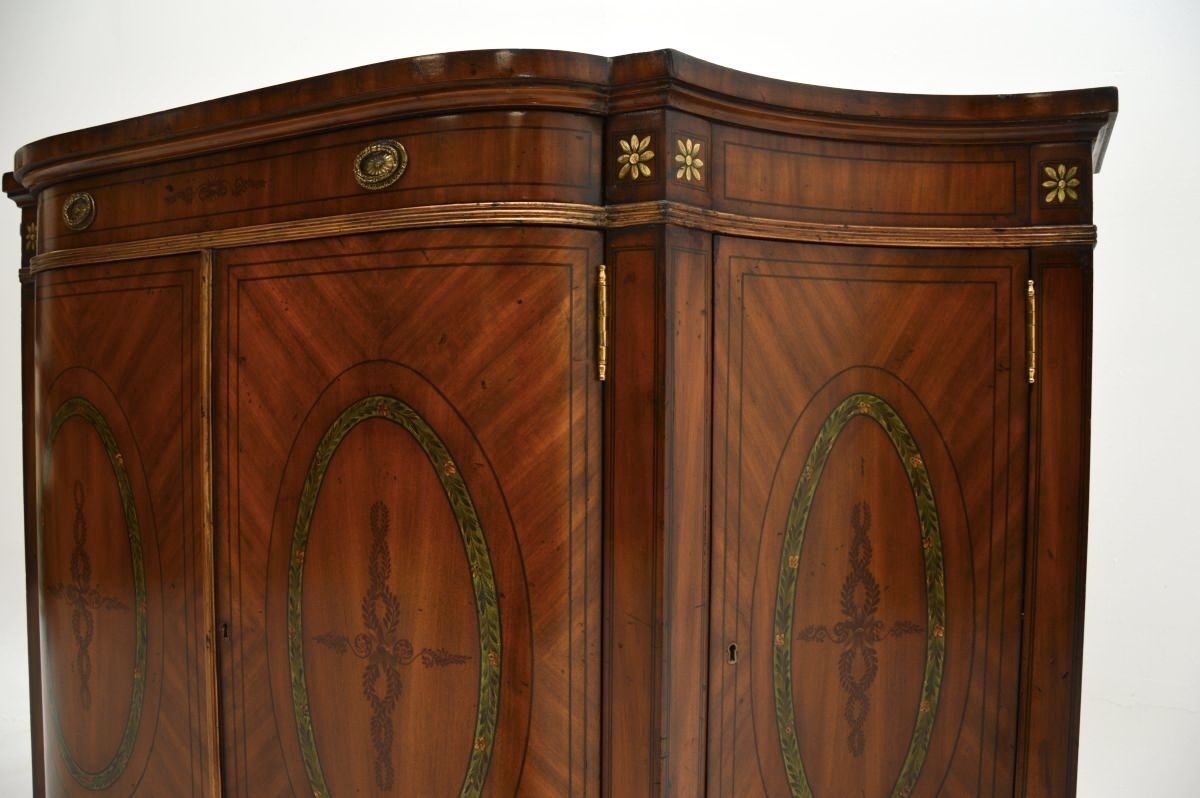 Furniture Antique Sheraton Style Painted Satinwood Sideboard photo