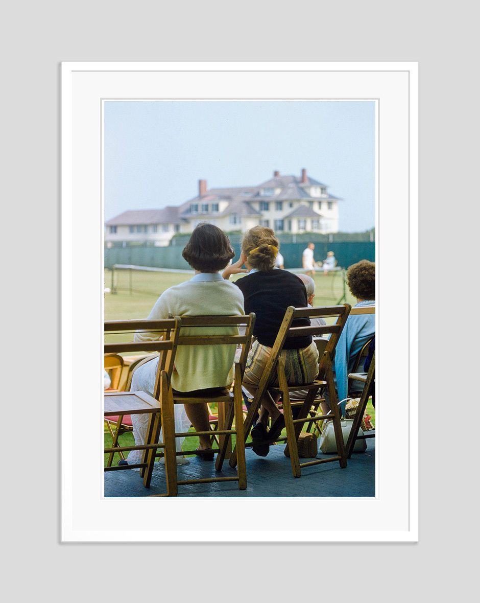 Toni Frissell 'Hamptons Tennis Club' Archival Pigment Print Framed In White photo furniture