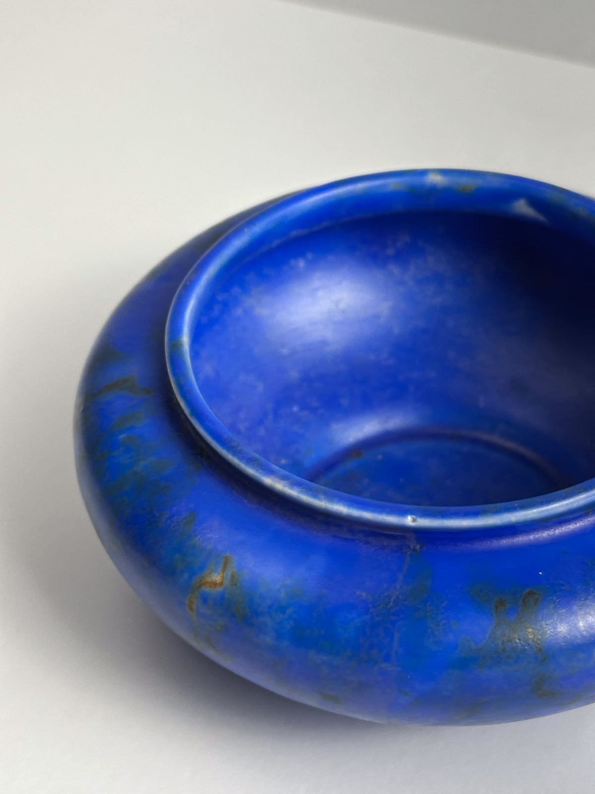 Art Deco Chameleon Ware Bowl In Cobalt Blue By George Clews, Staffordshir, 1930s photo buy