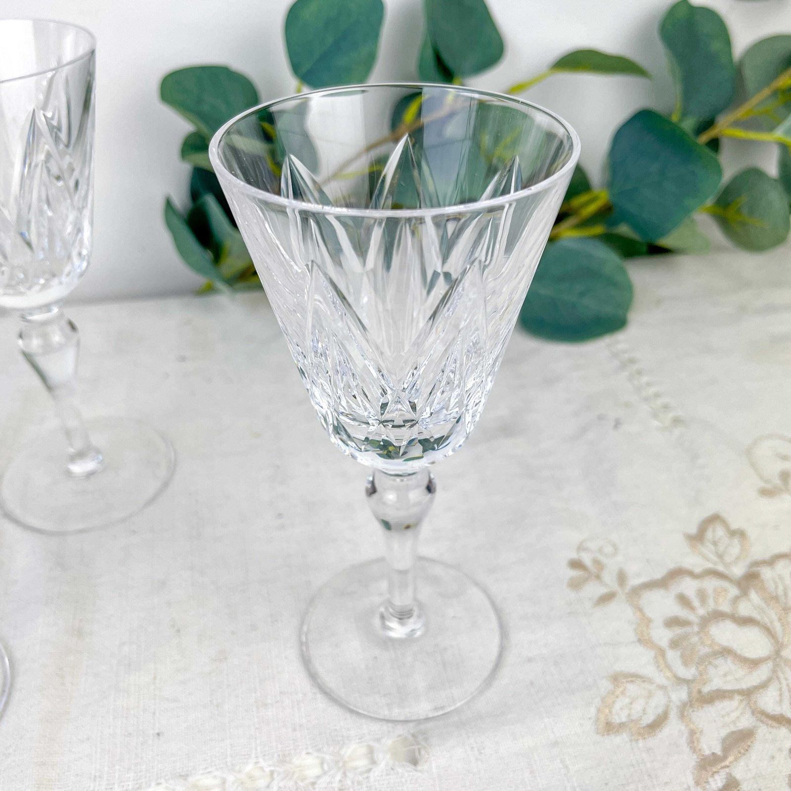 5 York Water Glasses – Stuart Cut Crystal – Vintage Luxury photo vintage