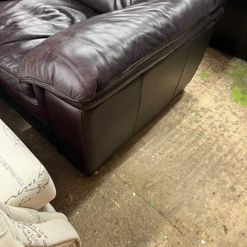 Pair Matching Large Leather Armchairs Dark Chocolate Colour Wide Arms Preloved photo buy