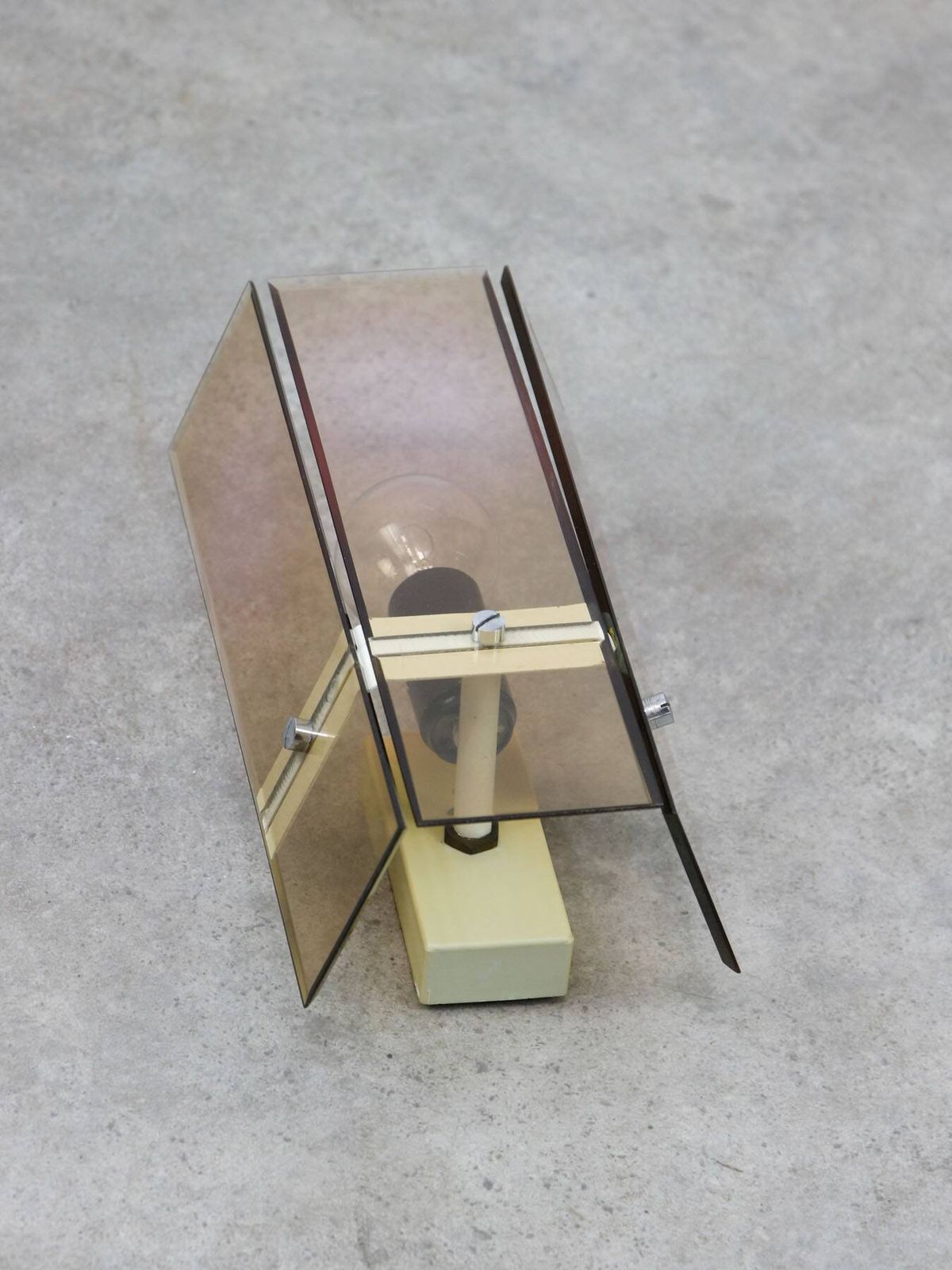 Lighting Italian Wall Light In Smoked Plexiglass For Guzzini, 1970s photo