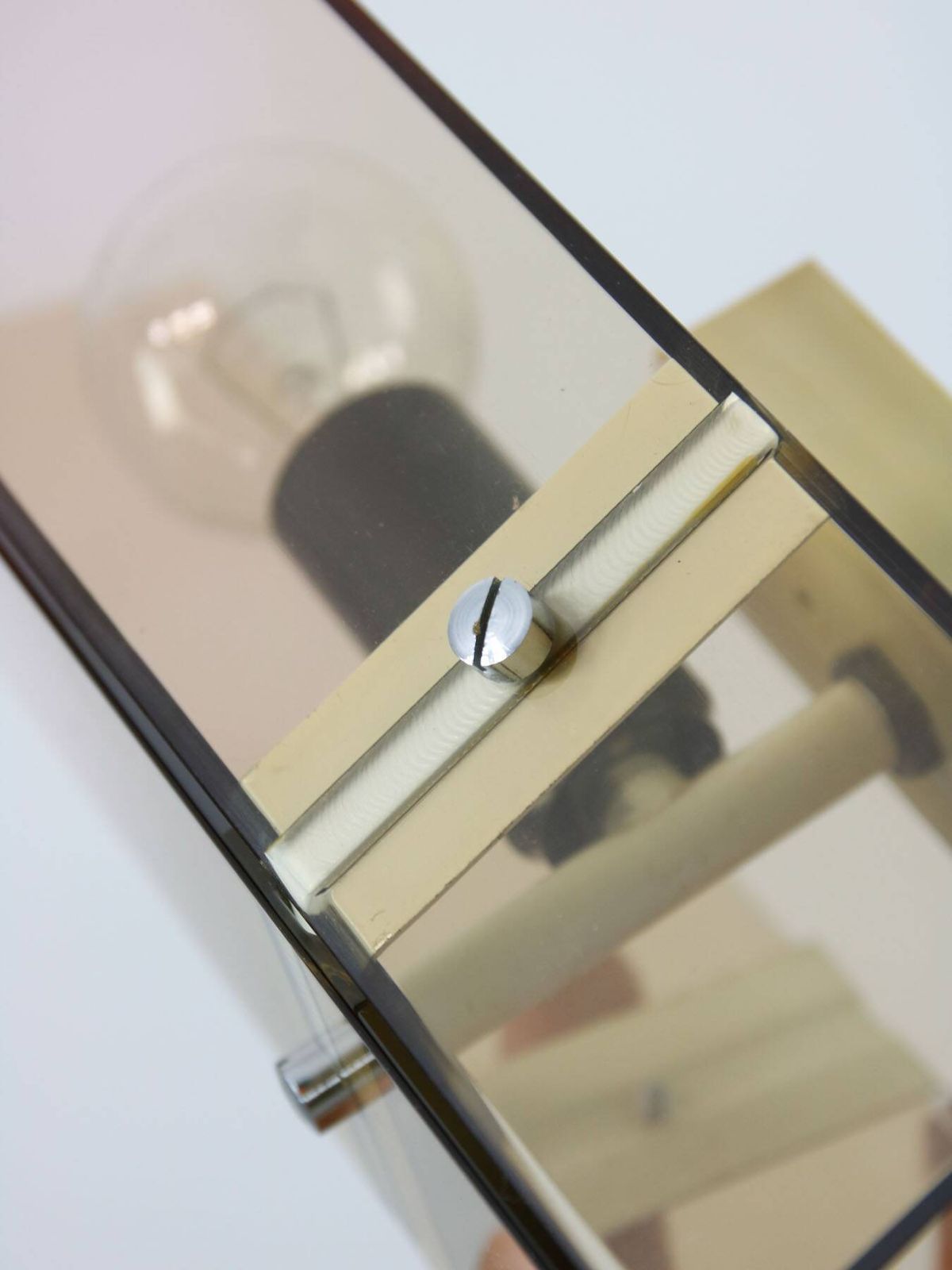 photo buy Italian Wall Light In Smoked Plexiglass For Guzzini, 1970s