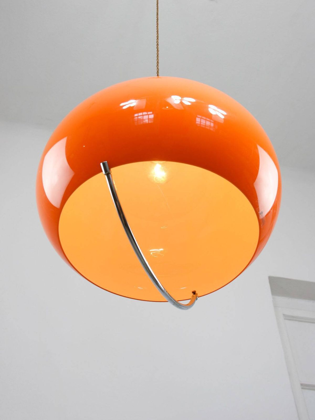 Space Age Orange Jolly Pendant Light By Guzzini, 1960s photo 1200.0