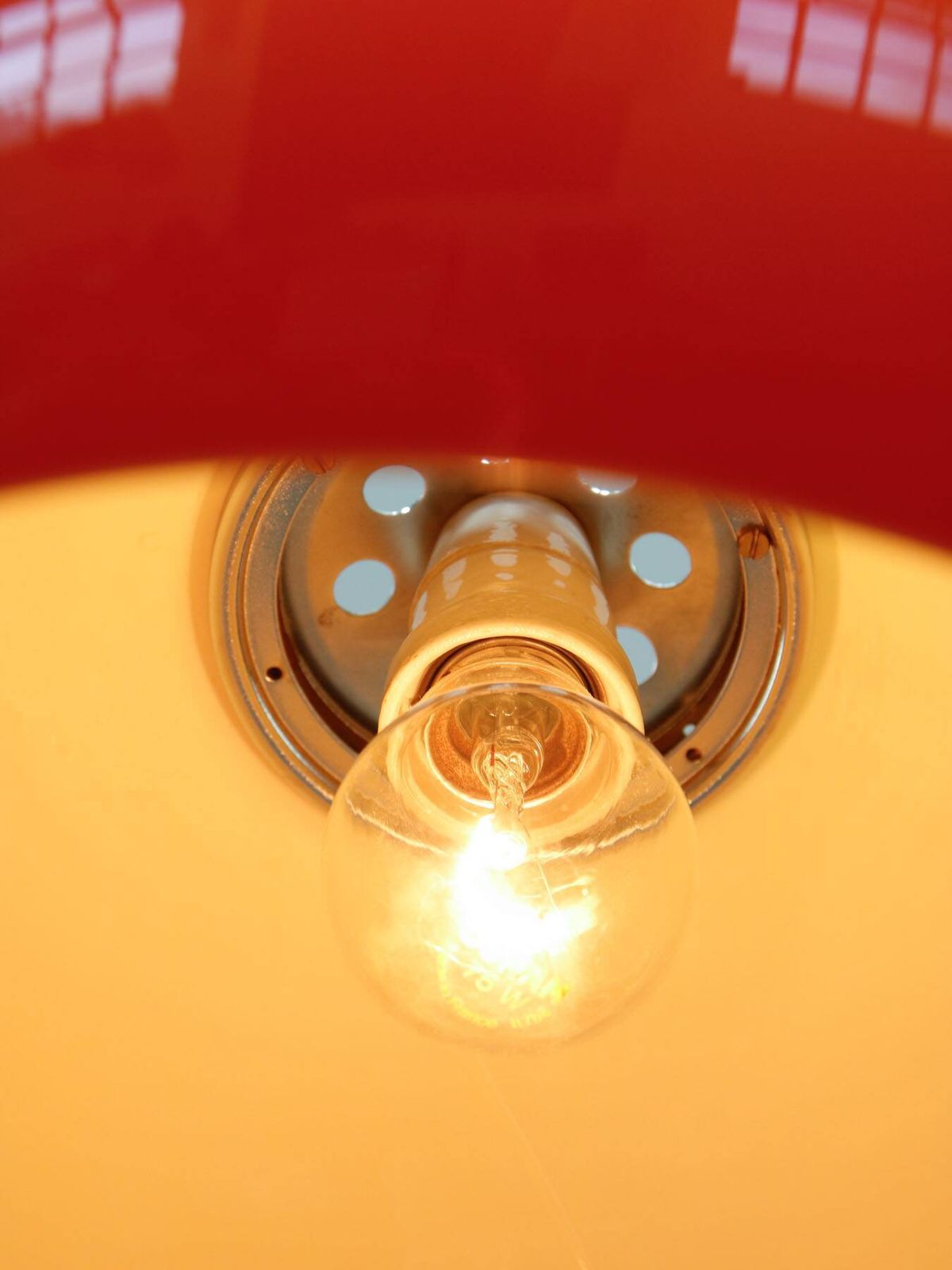 Space Age Orange Jolly Pendant Light By Guzzini, 1960s photo buy