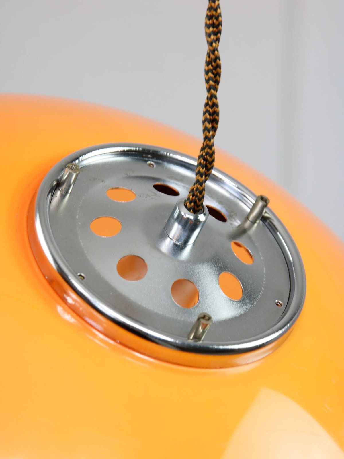 photo furniture Space Age Orange Jolly Pendant Light By Guzzini, 1960s
