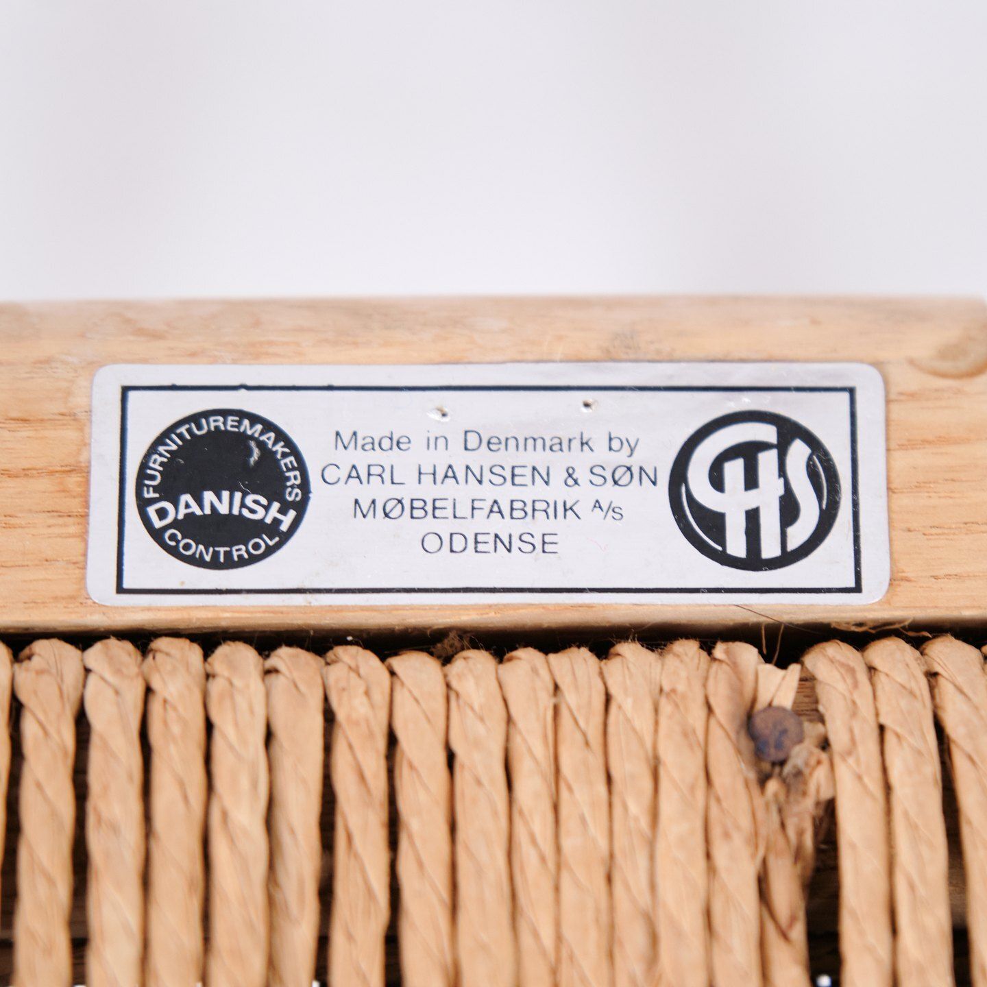 photo for sale Set Of Wishbone Chairs   Model Ch24   Oak & Natural Wicker   Hans J. Wegner   Carl Hansen & Son   1960s