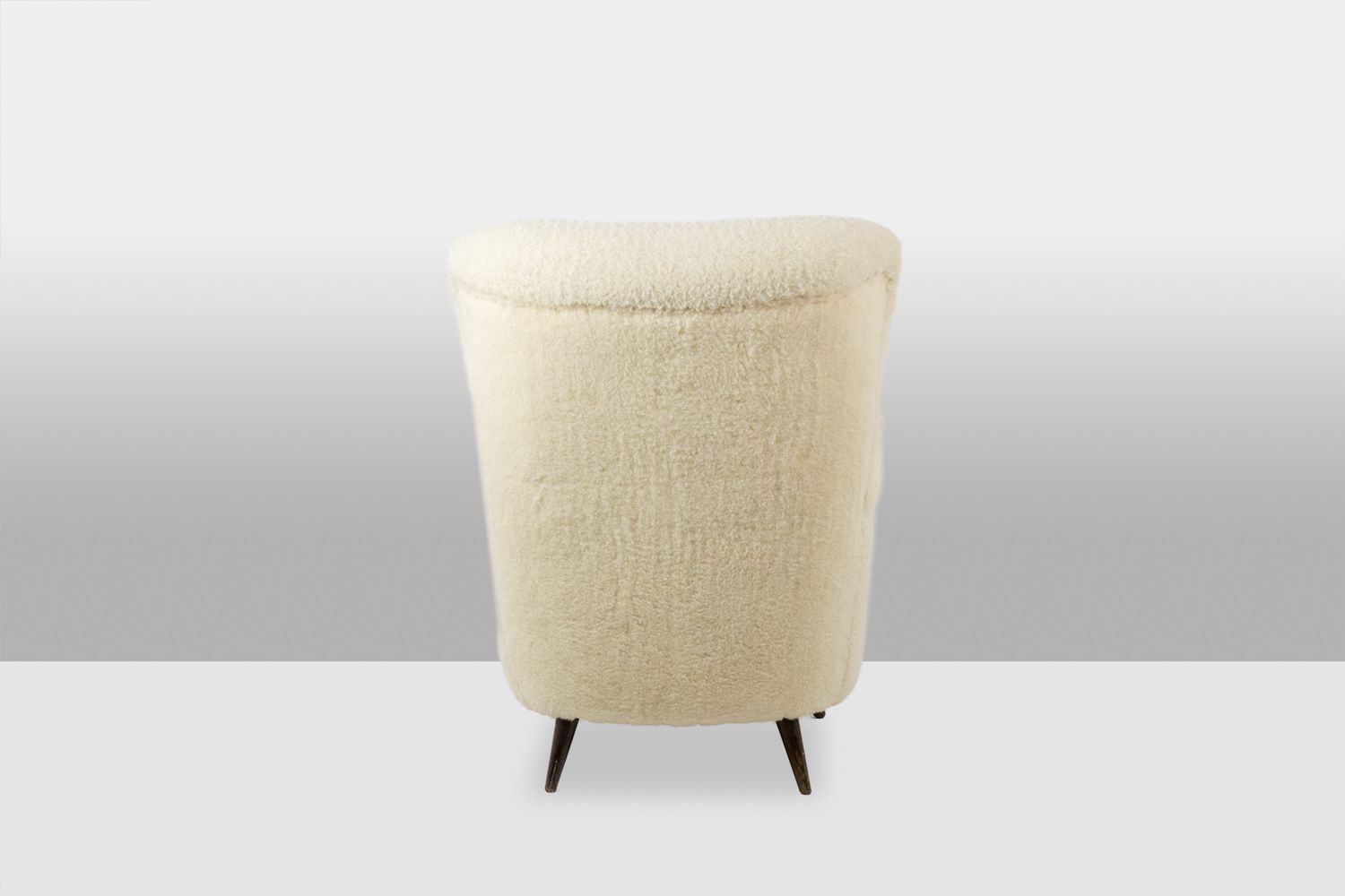 Armchair, Or Bergère, With Its Bouclette Fabric. 1950s photo Furniture