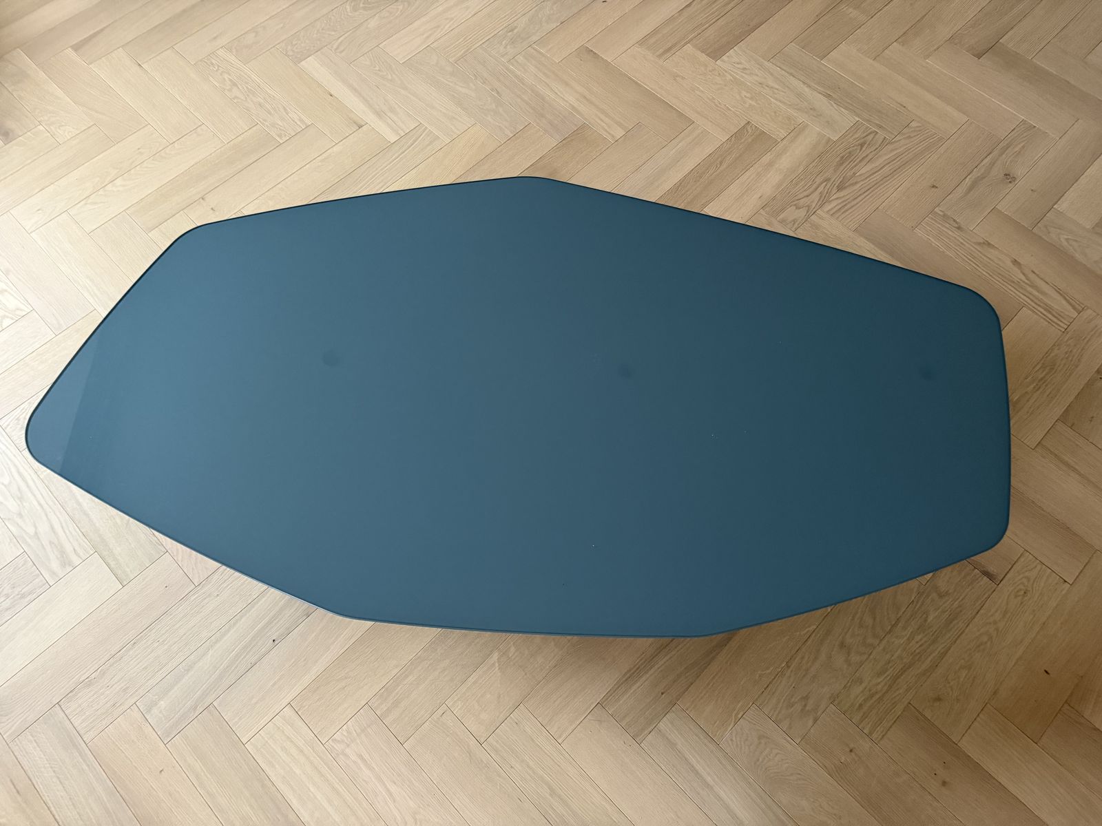 Quintet Cocktail Table (Large) Lacquered Glass Top photo for sale
